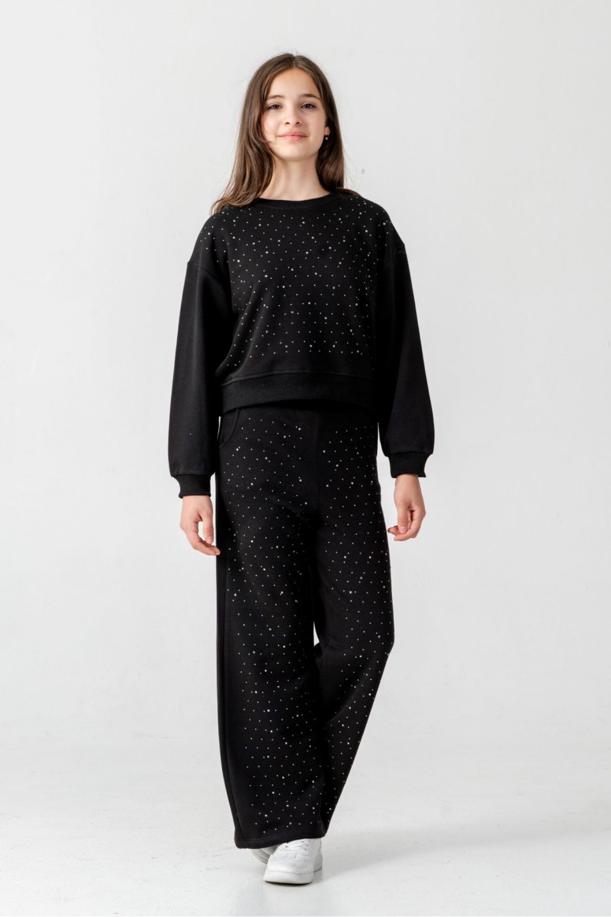 8-12 Yaş Magic New Premium Kız Çocuk Takım-Siyah