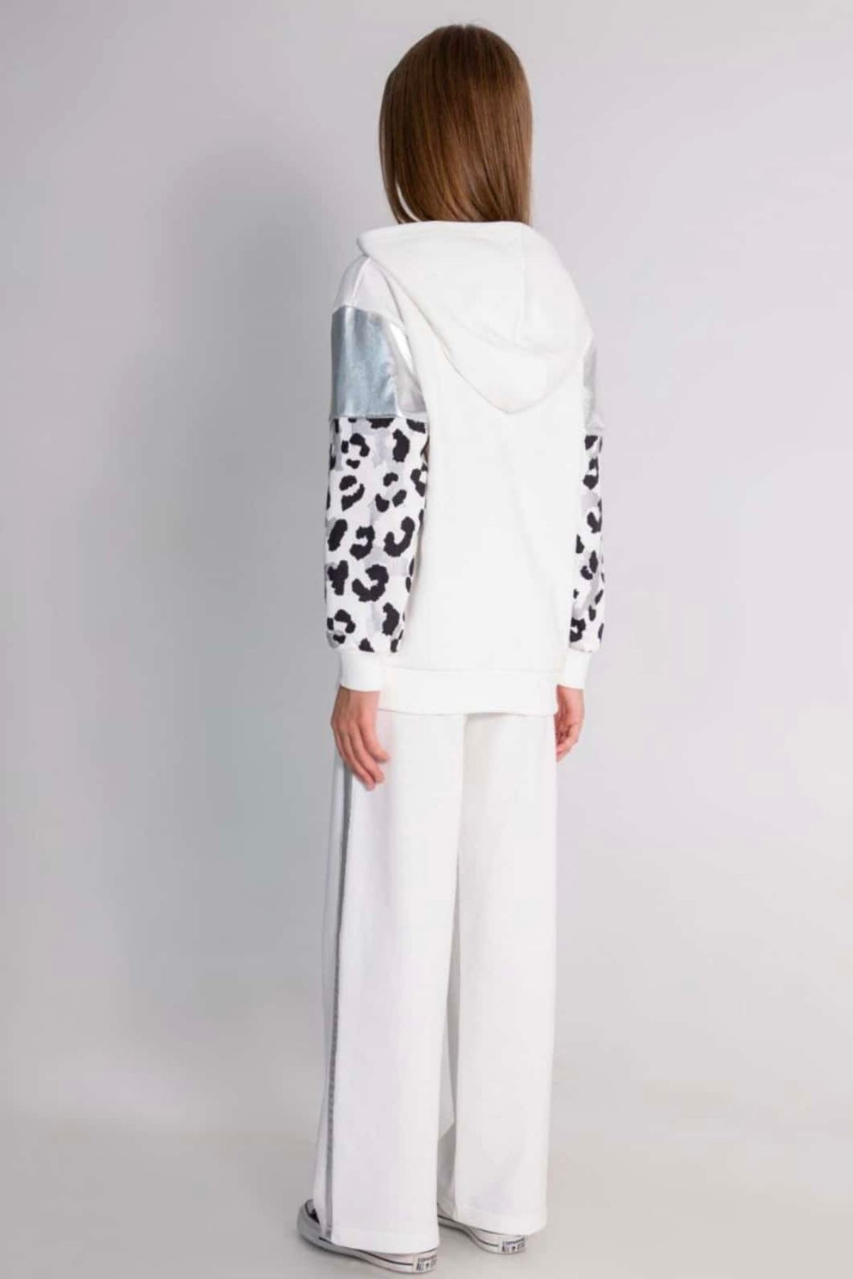 9-14 Yaş New Cool Designn Kız Çocuk Takım-Ekru