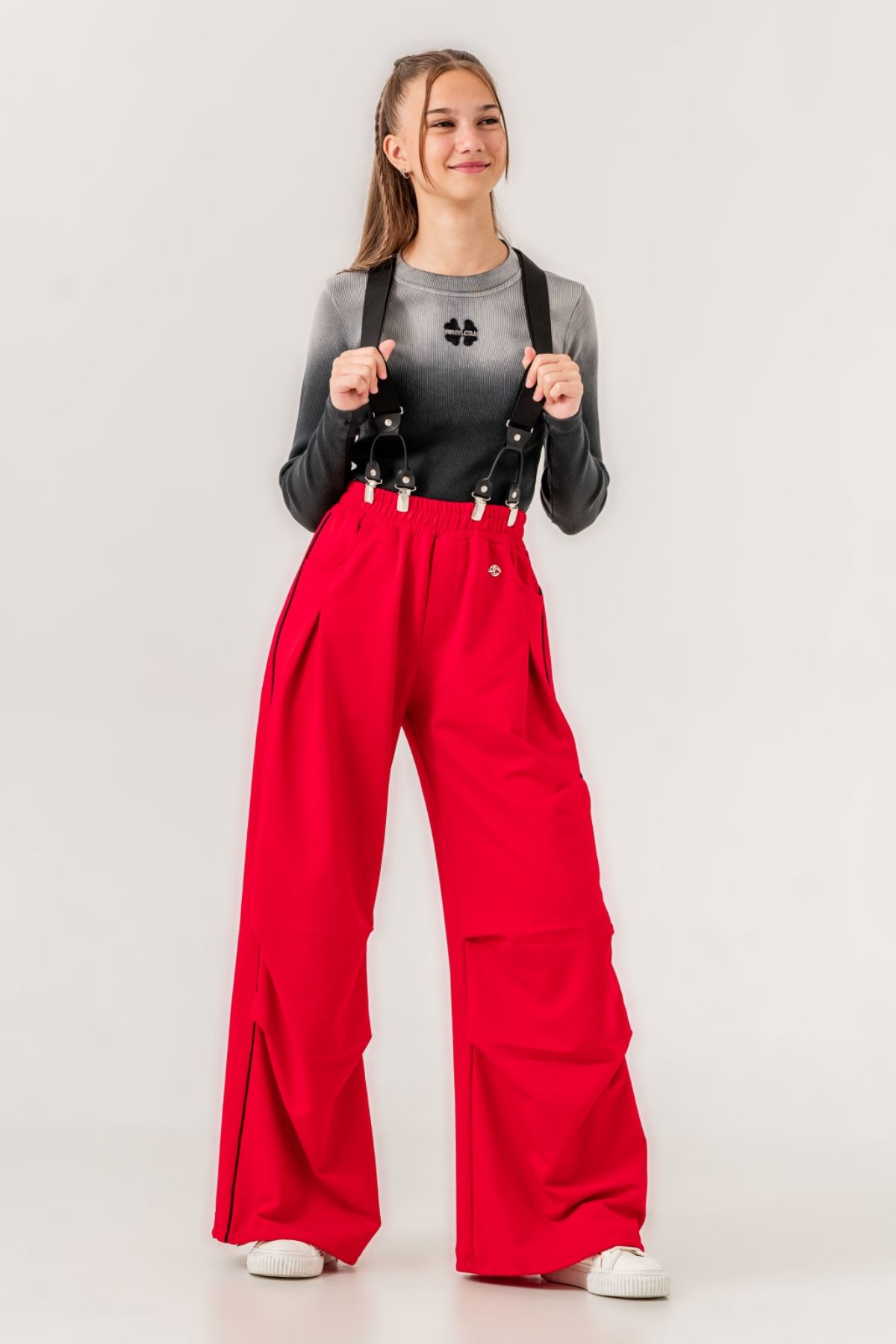 9-15 Yaş Butterfly Love Kız Çocuk 3'Lü Takım -Antrasit/Kırmızı