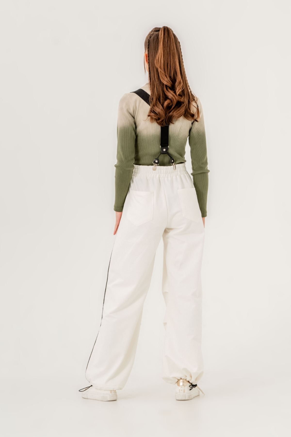 9-15 Yaş Butterfly Love Kız Çocuk Takım -Haki/Ekru