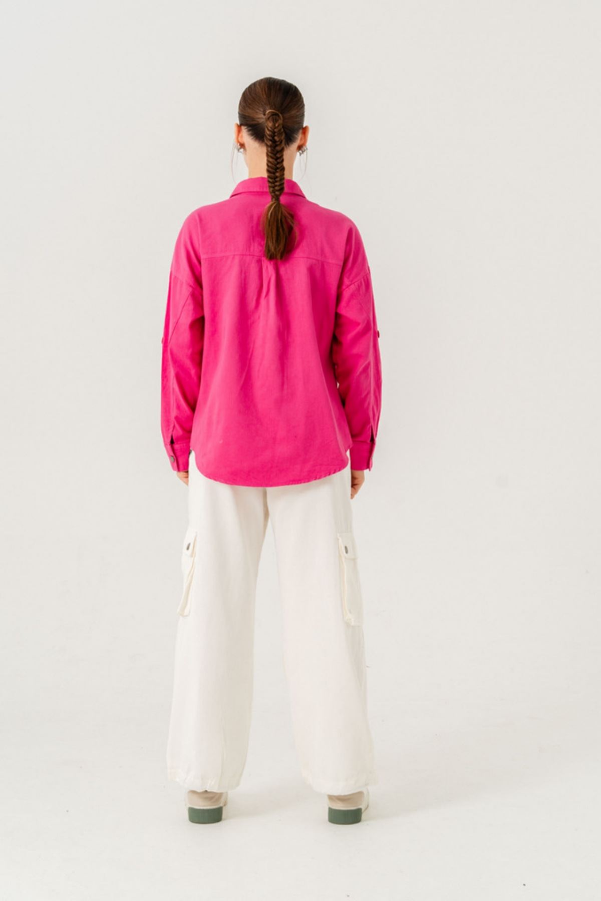 9-15 Yaş Parislora Kız Çocuk 3'Lü Takım-Fuşya