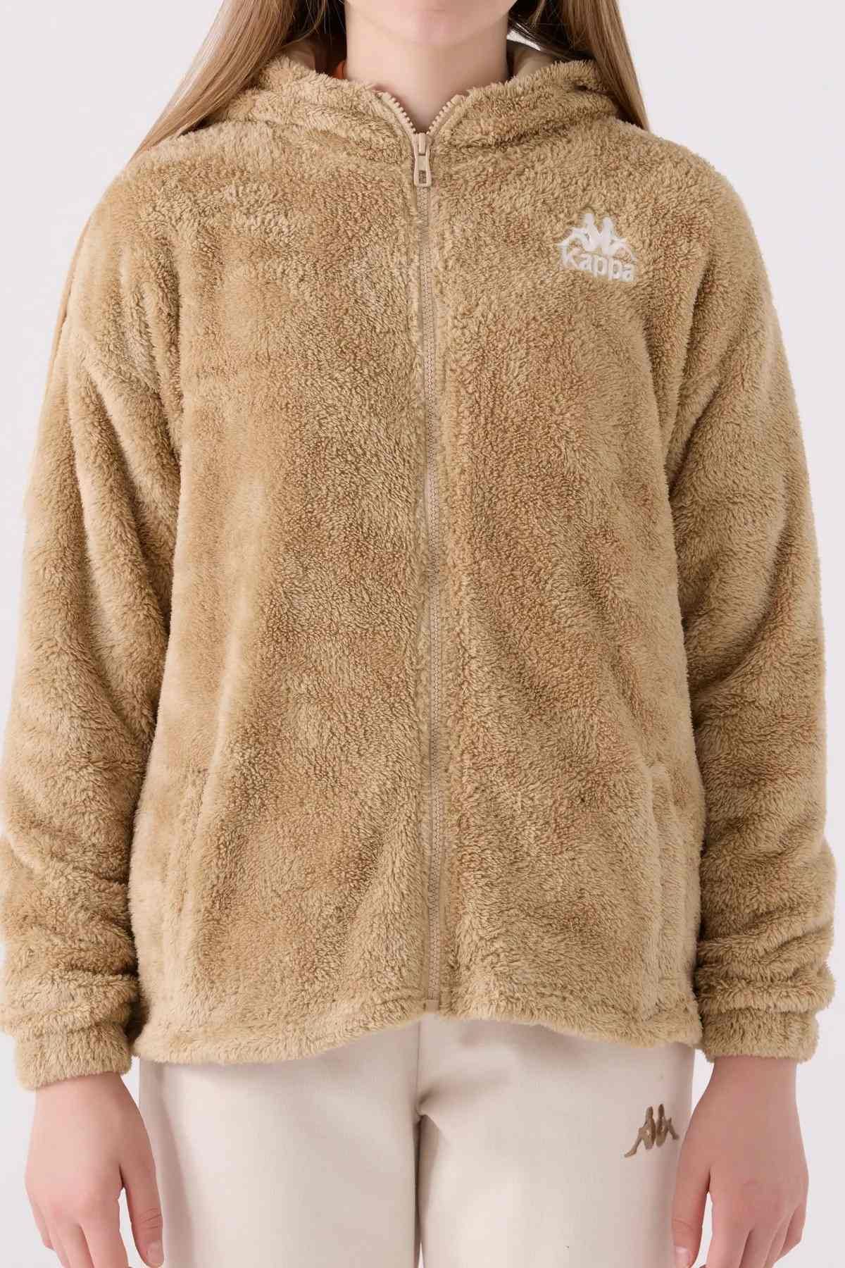 5-16 Yaş KAPPA Kız Çocuk Welsoft Hırka Ceket-Latte