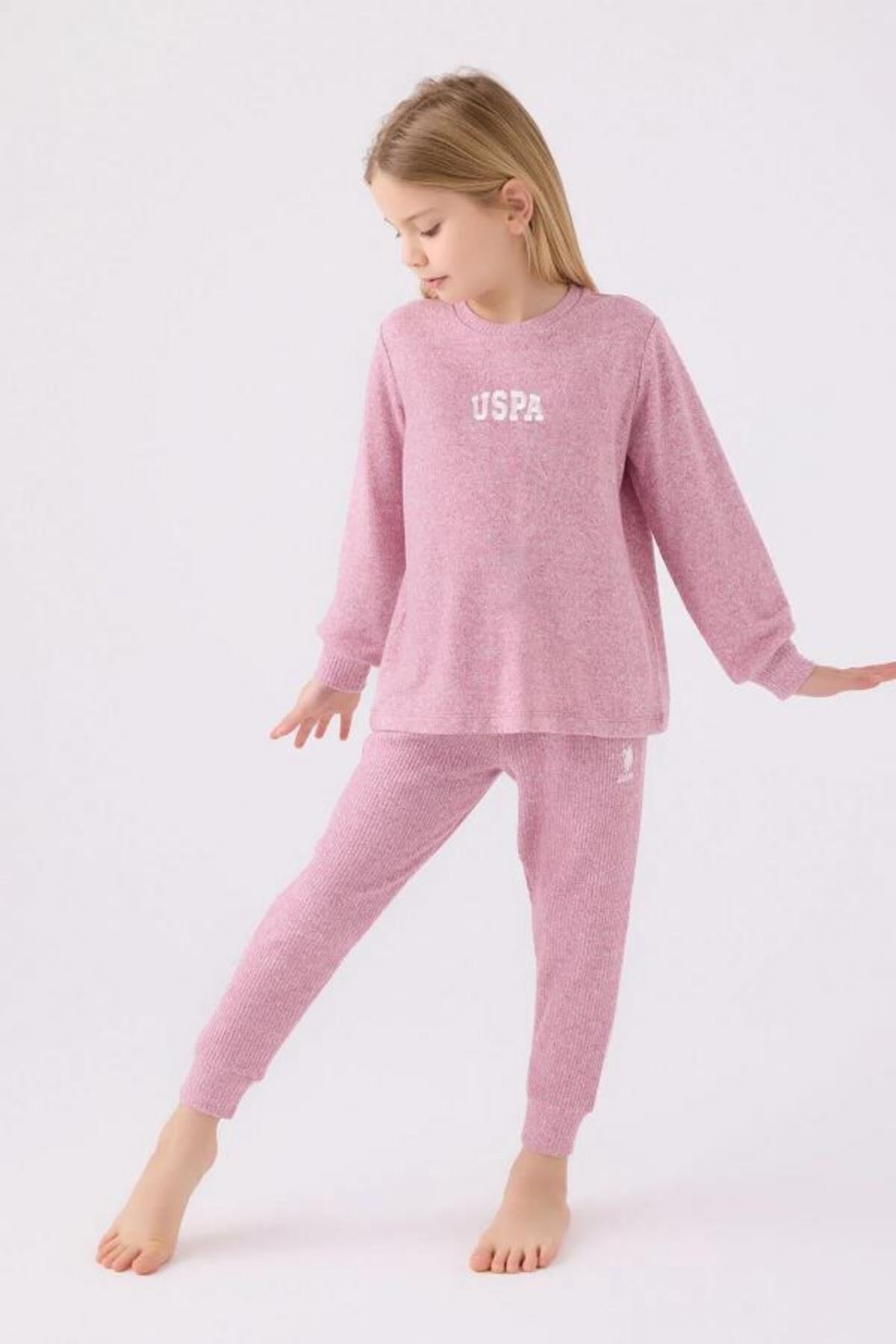 4-15 Yaş Lisanslı Us Polo Assn Kız Çocuk Takım-Leylak