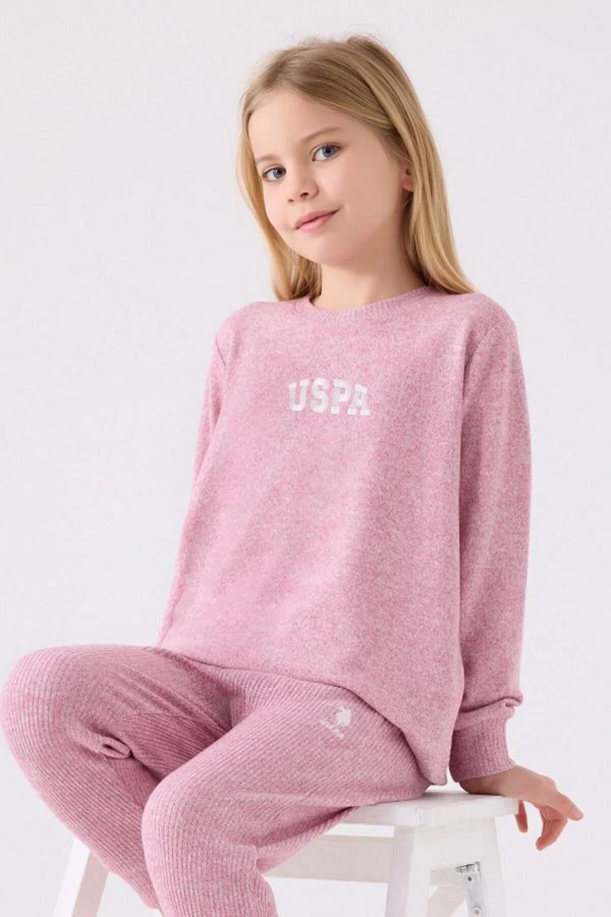 4-15 Yaş Lisanslı Us Polo Assn Kız Çocuk Takım-Leylak