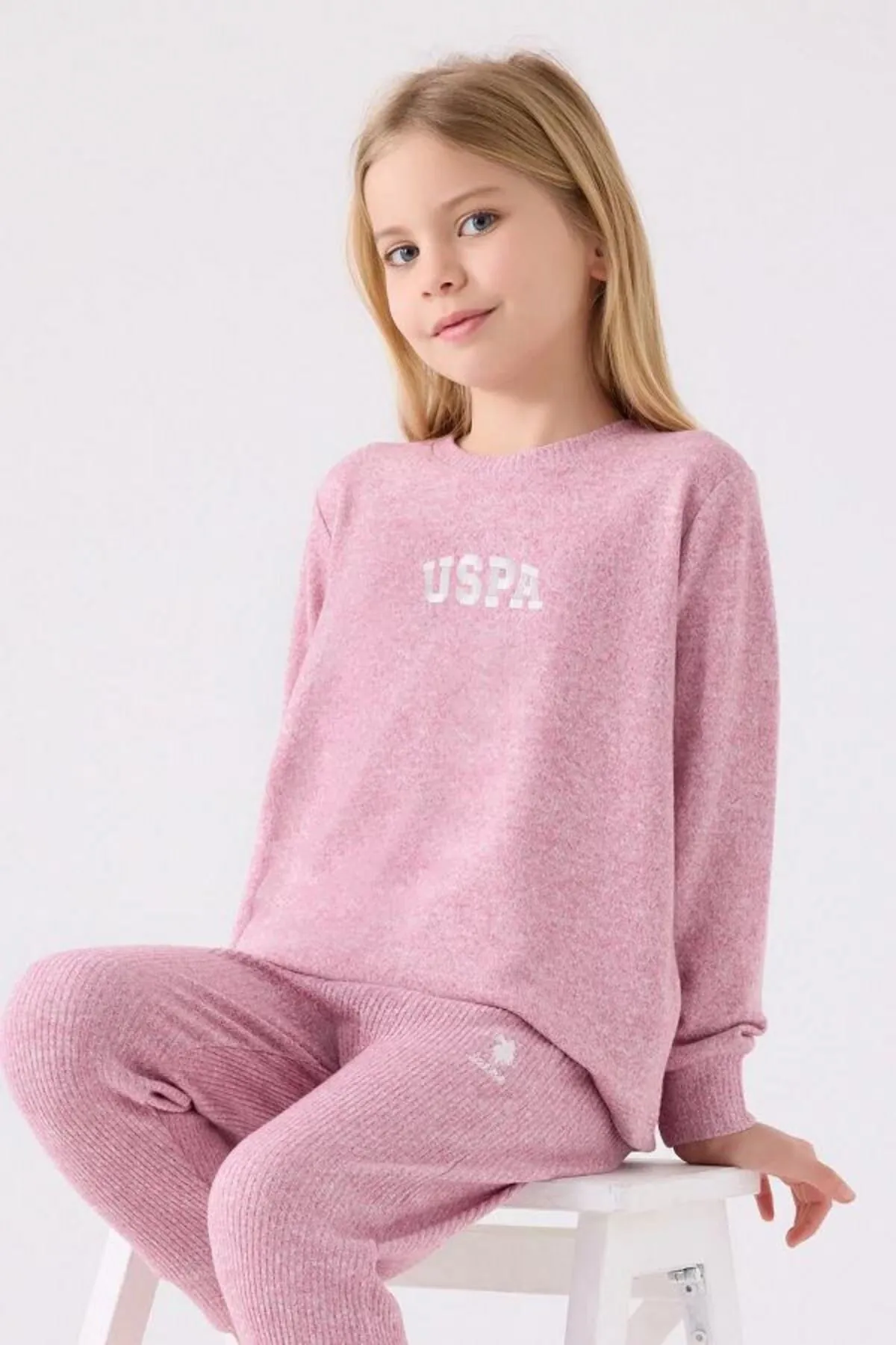 4-15 Yaş Lisanslı Us Polo Assn Kız Çocuk Takım-Leylak