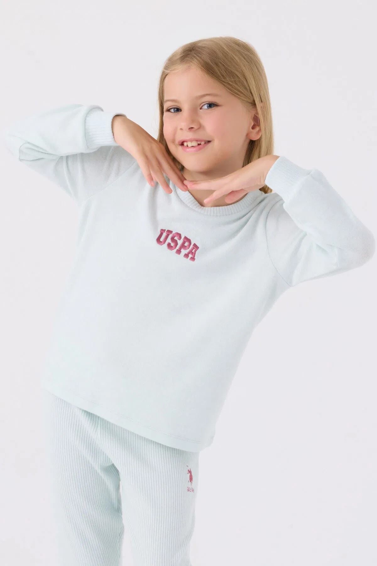 4-15 Yaş Lisanslı Us Polo Assn Kız Çocuk Takım-Su Yeşili