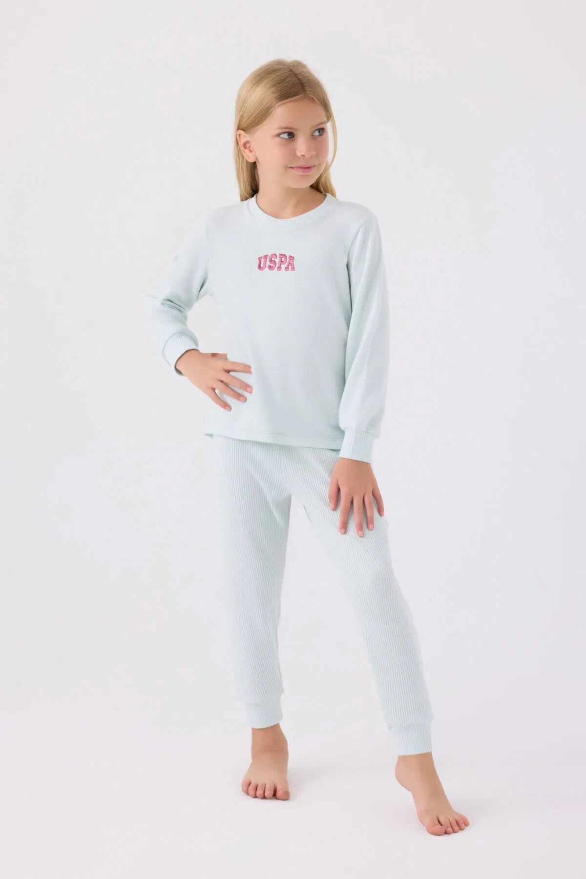 4-15 Yaş Lisanslı Us Polo Assn Kız Çocuk Takım-Su Yeşili