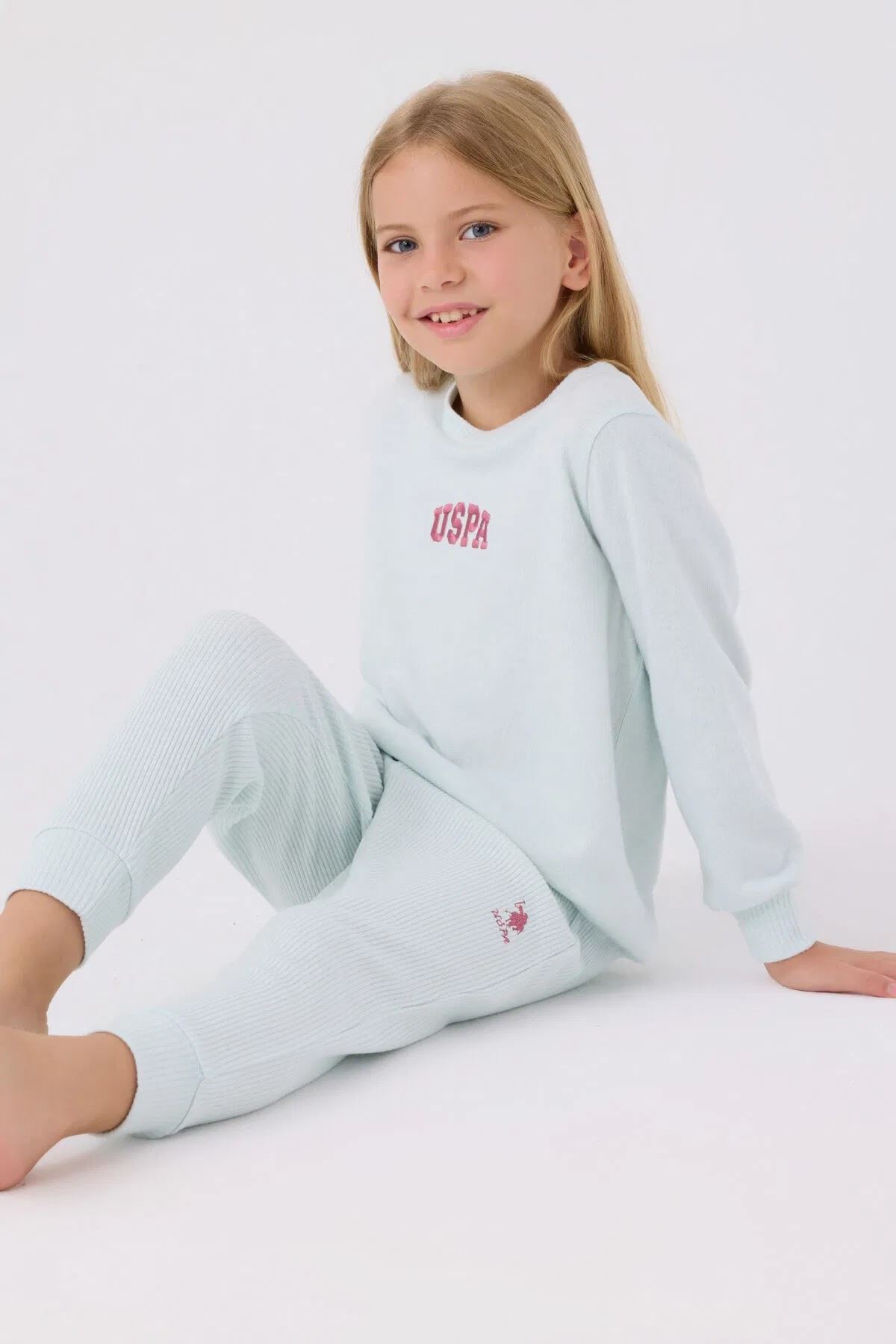 4-15 Yaş Lisanslı Us Polo Assn Kız Çocuk Takım-Su Yeşili