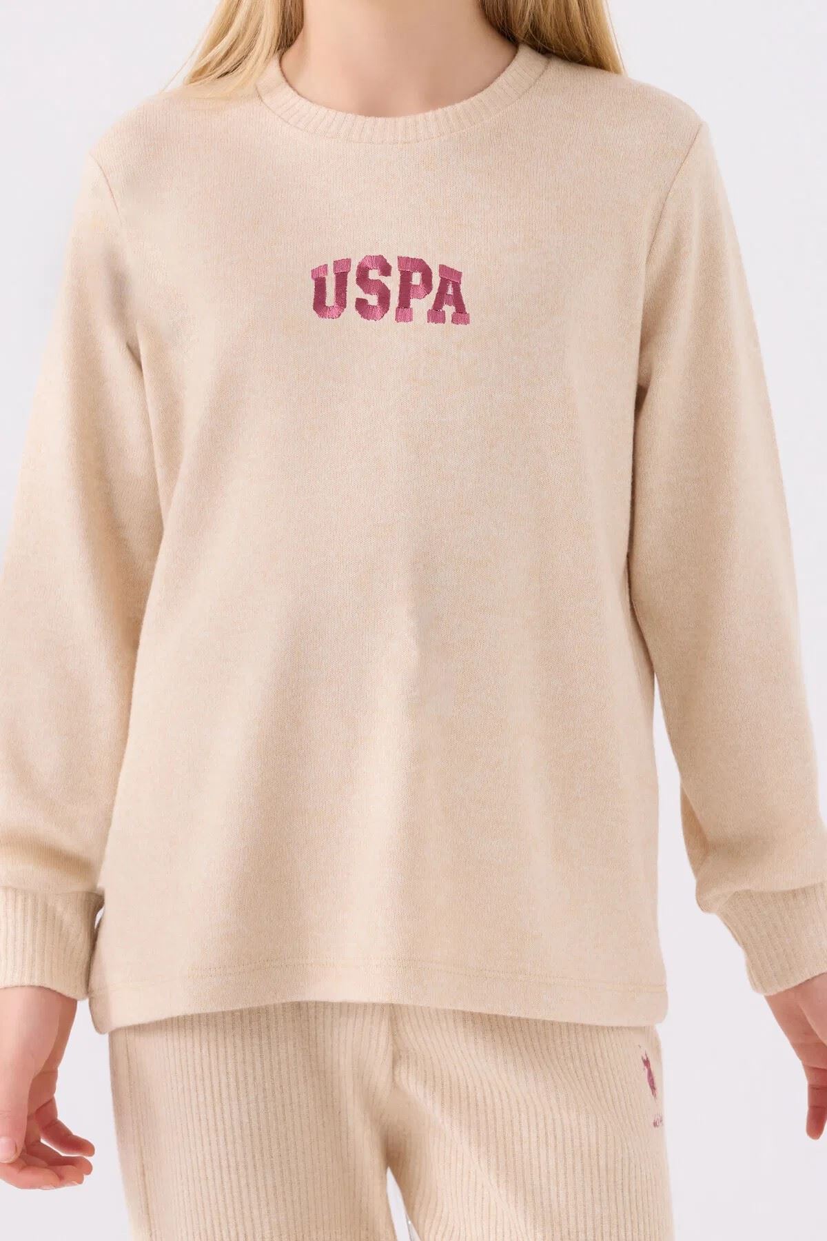 4-15 Yaş Lisanslı Us Polo Assn Kız Çocuk Takım-Kum