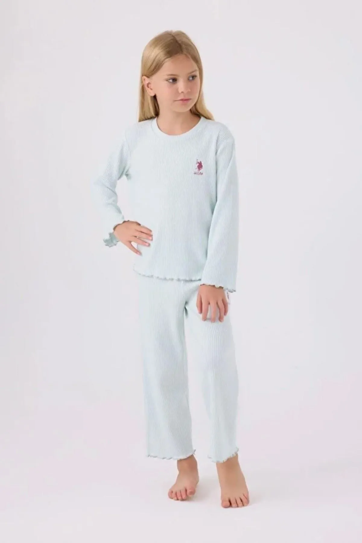 4-15 Yaş Lisanslı Us Polo Assn Kız Çocuk Takım-Su Yeşili
