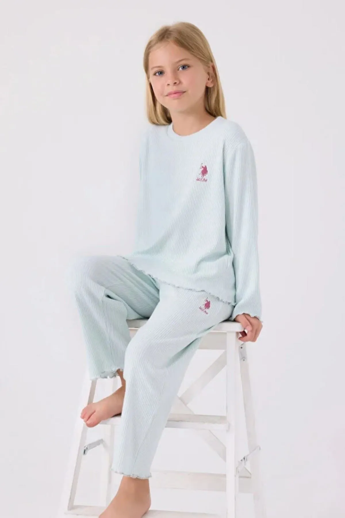 4-15 Yaş Lisanslı Us Polo Assn Kız Çocuk Takım-Su Yeşili