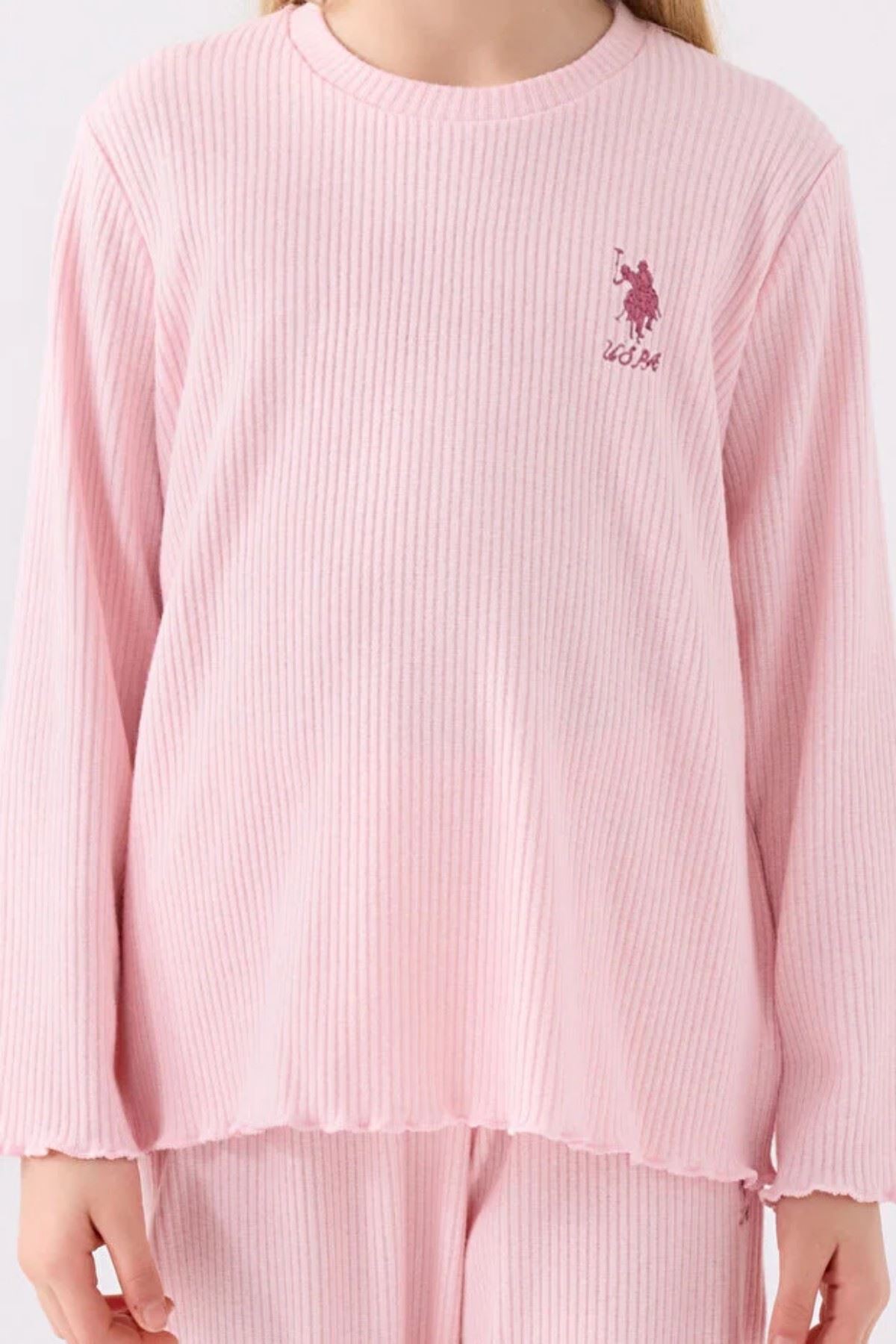 4-15 Yaş Lisanslı Us Polo Assn Kız Çocuk Takım-Pembe