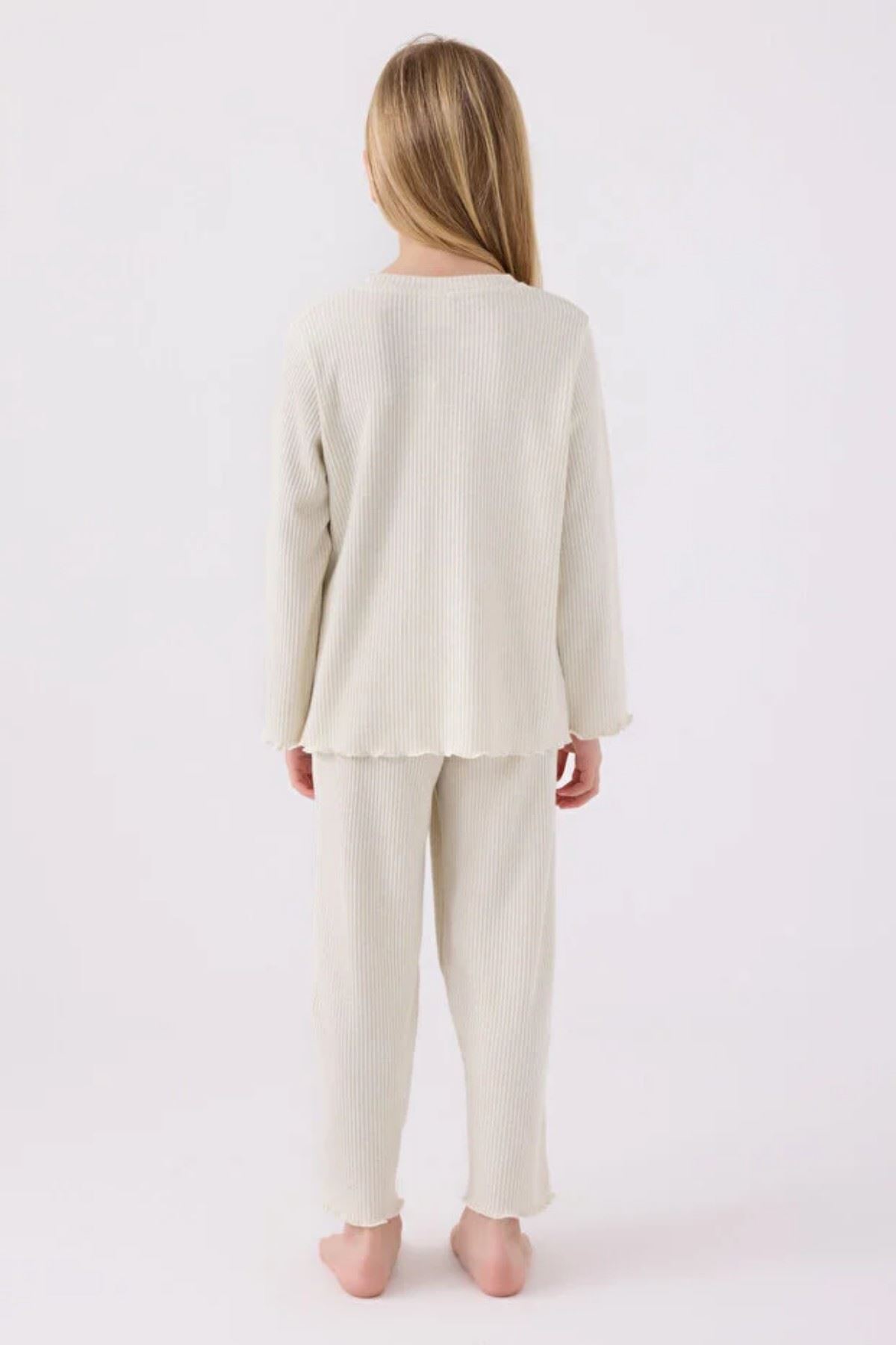 4-15 Yaş Lisanslı Us Polo Assn Kız Çocuk Takım-Krem