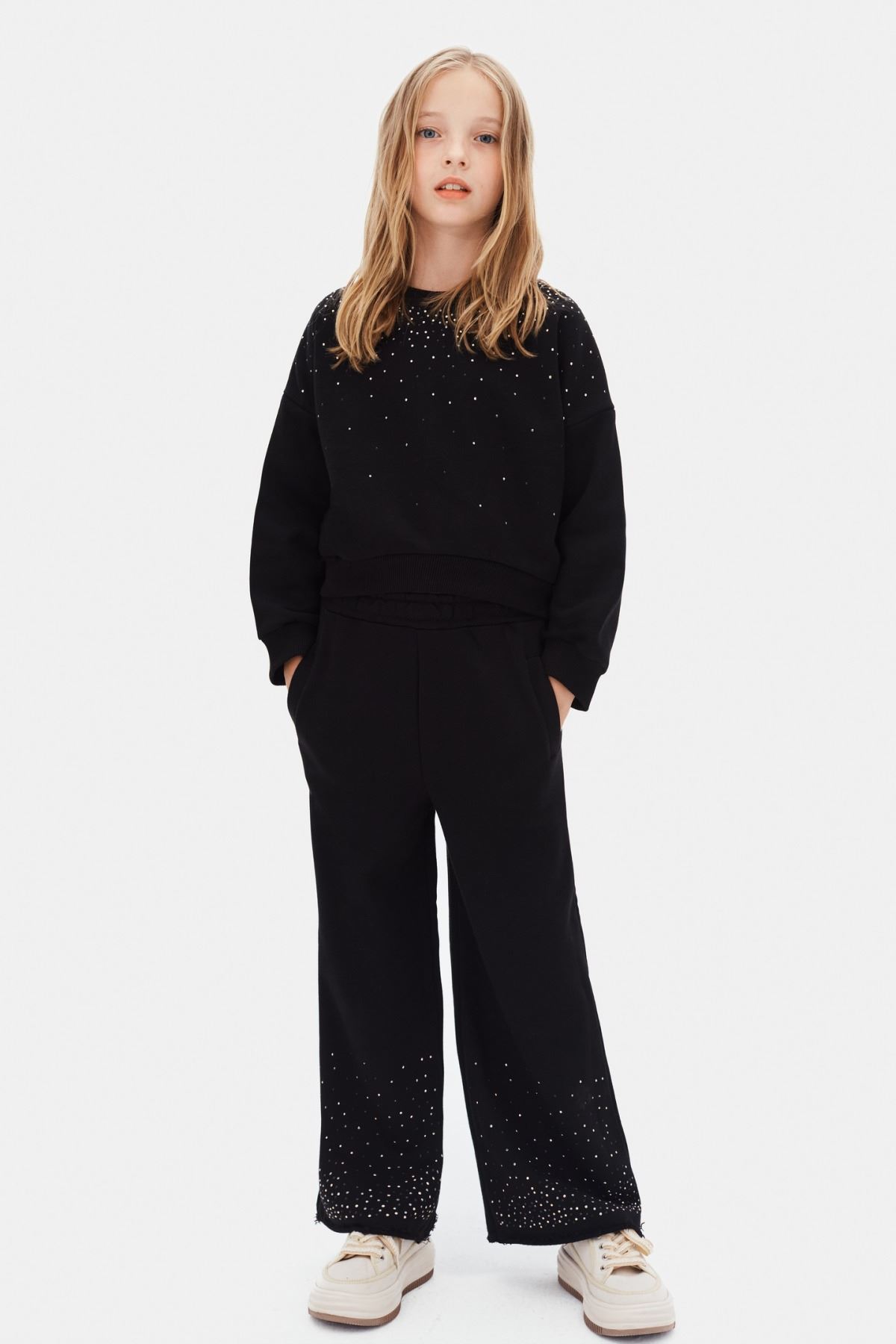 8-14 Yaş Magic Cool Kız Çocuk Takım-Siyah