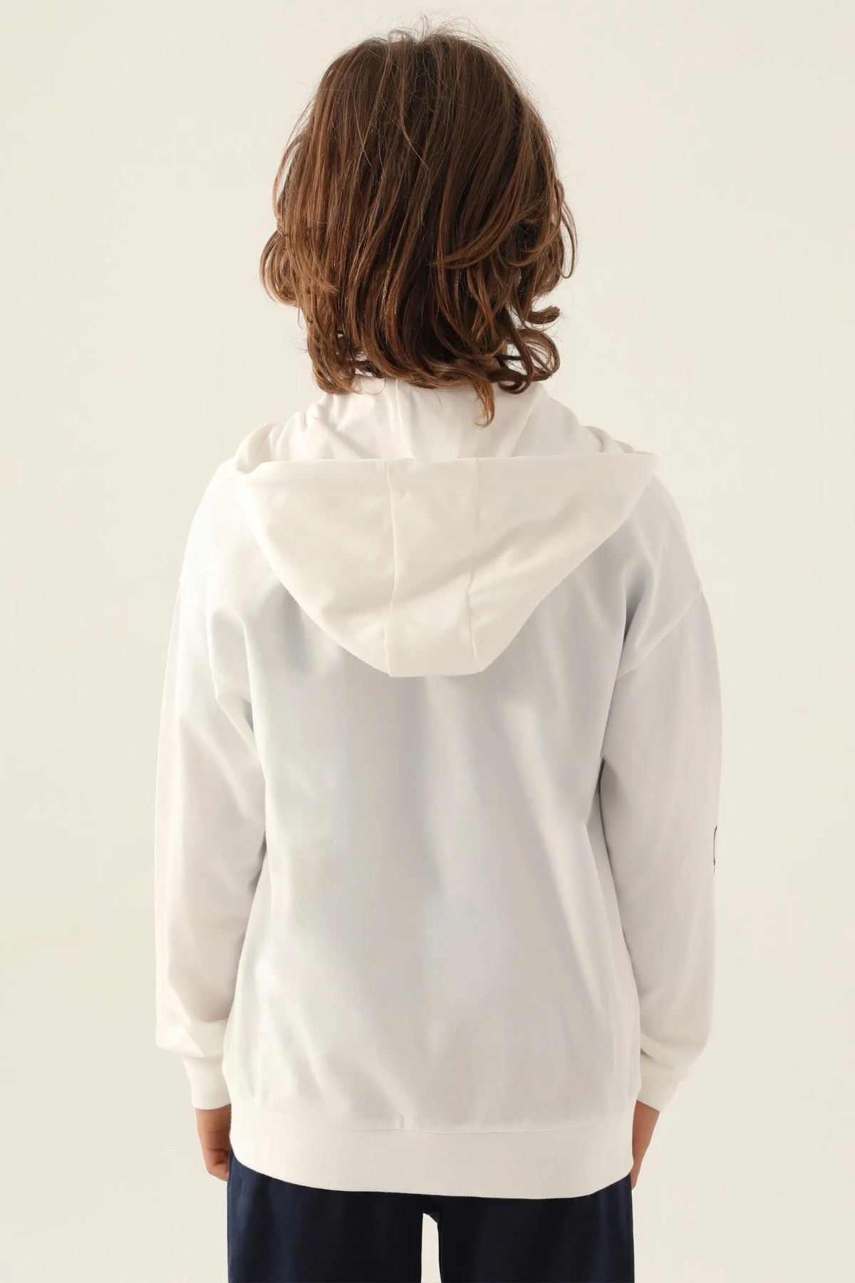 5-16 Yaş Lisanslı KAPPA Erkek Çocuk Hırka-Ekru