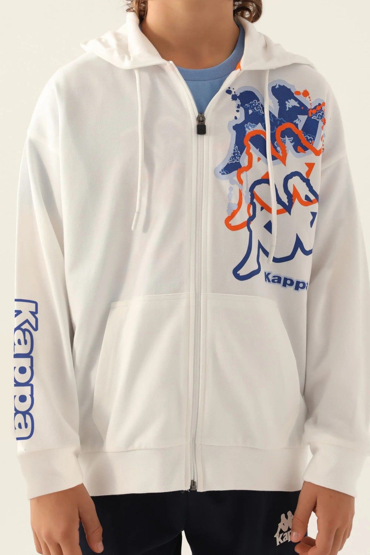 5-16 Yaş Lisanslı KAPPA Erkek Çocuk Hırka-Ekru