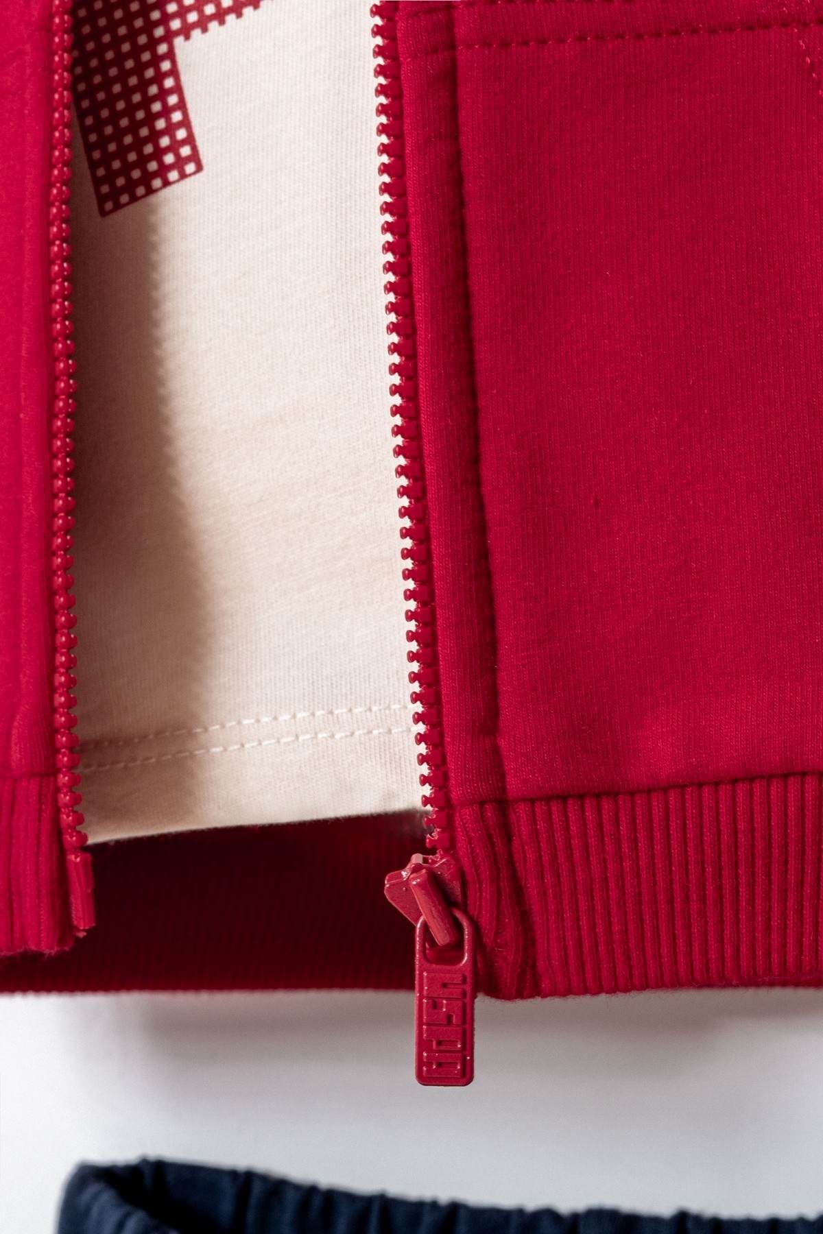 6-36 Ay Lisanslı Us Polo Assn Erkek Bebek 3'Lü Takım-Kırmızı