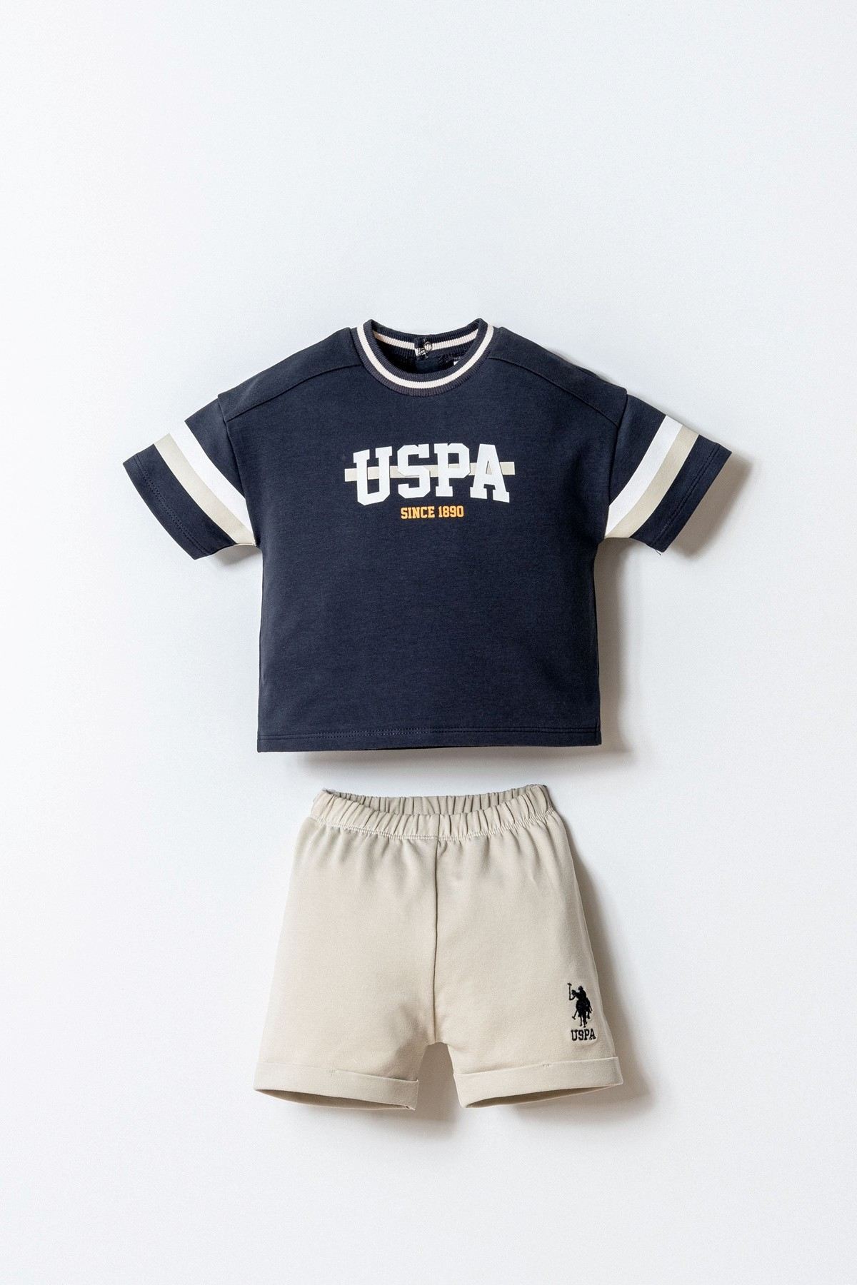 6-36 Ay Lisanslı Us Polo Assn Erkek Bebek Takım-Füme