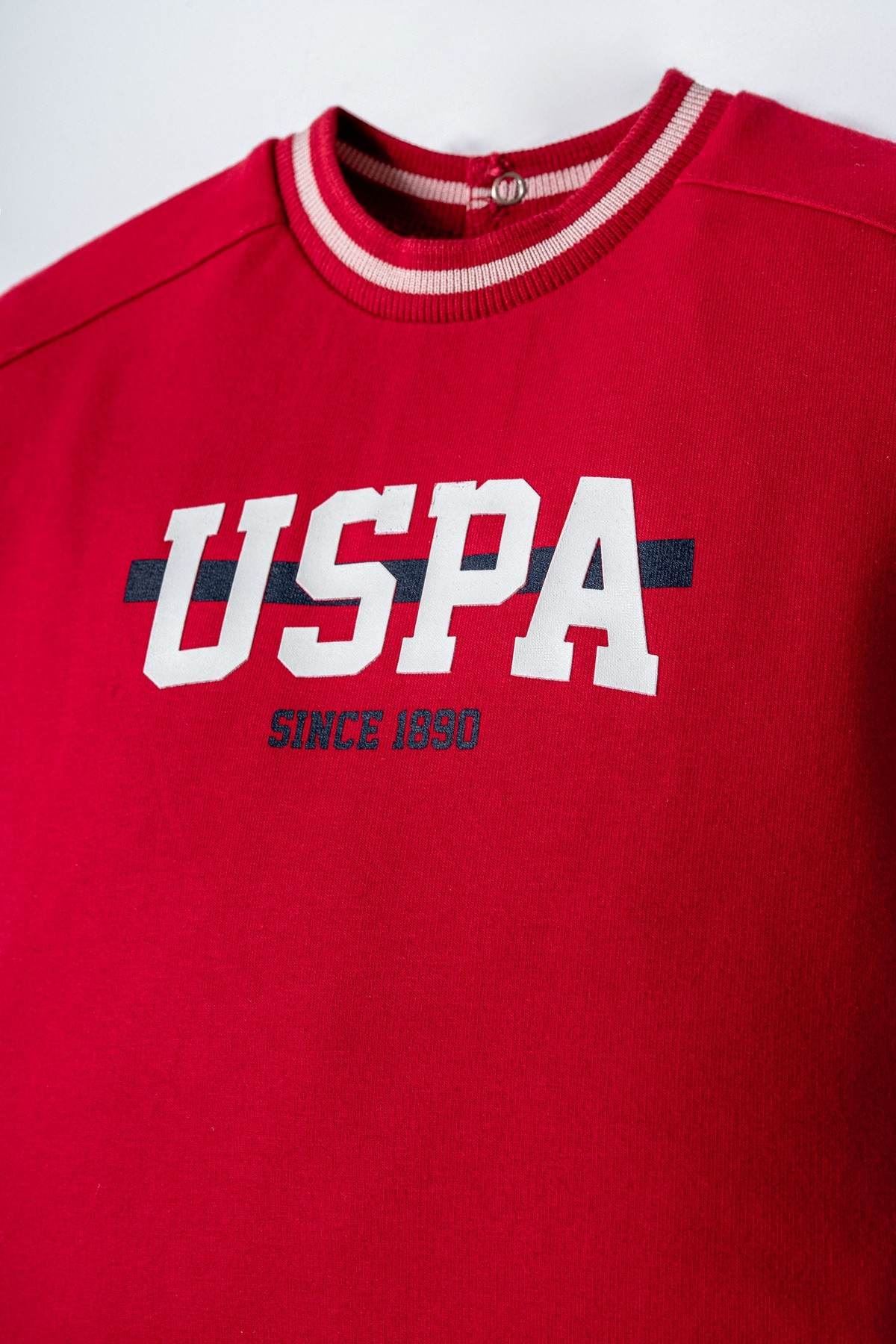 6-36 Ay Lisanslı Us Polo Assn Erkek Bebek Takım-Kırmızı