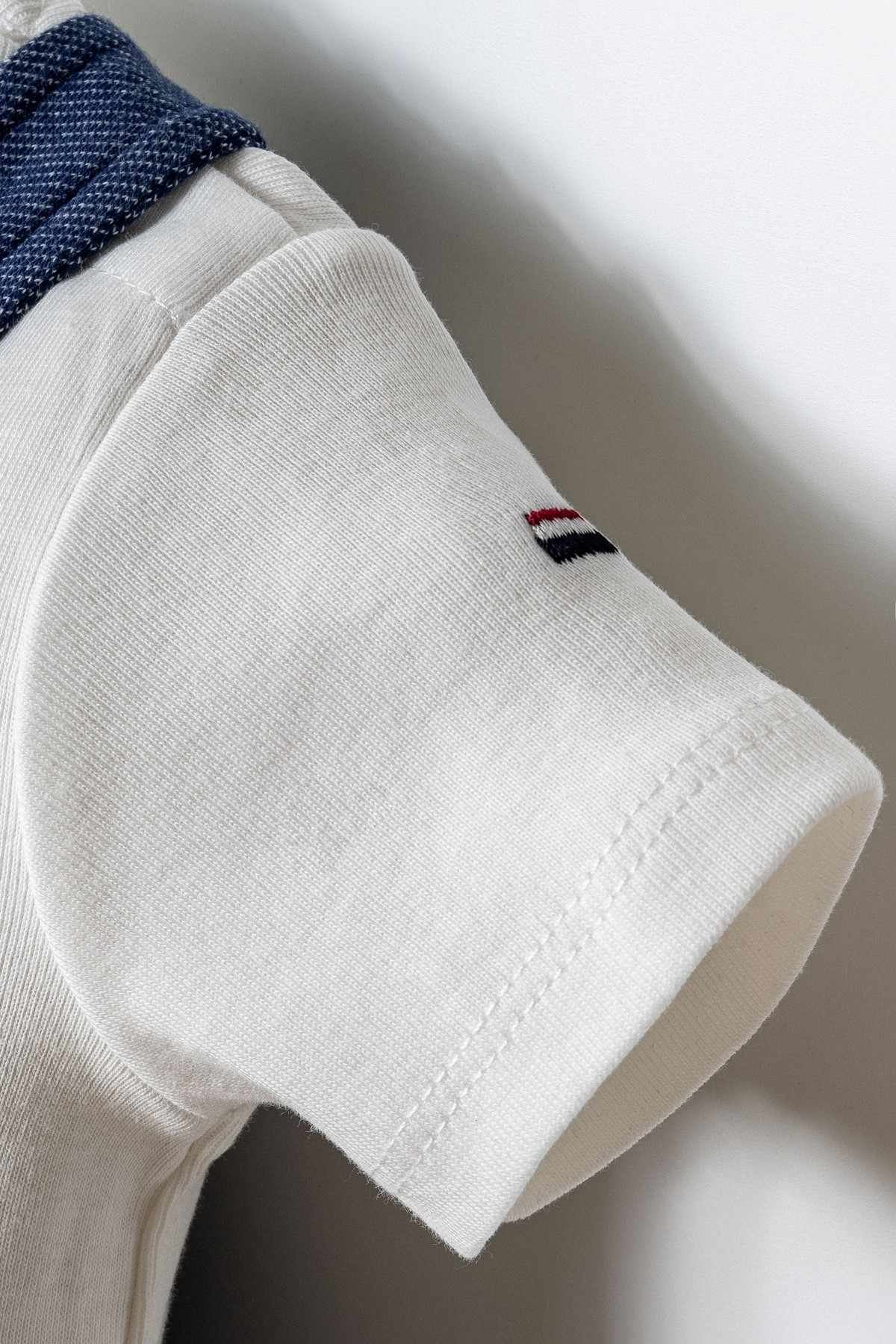 6-36 Ay Lisanslı Us Polo Assn Erkek Bebek Salopet Takım-Mavi