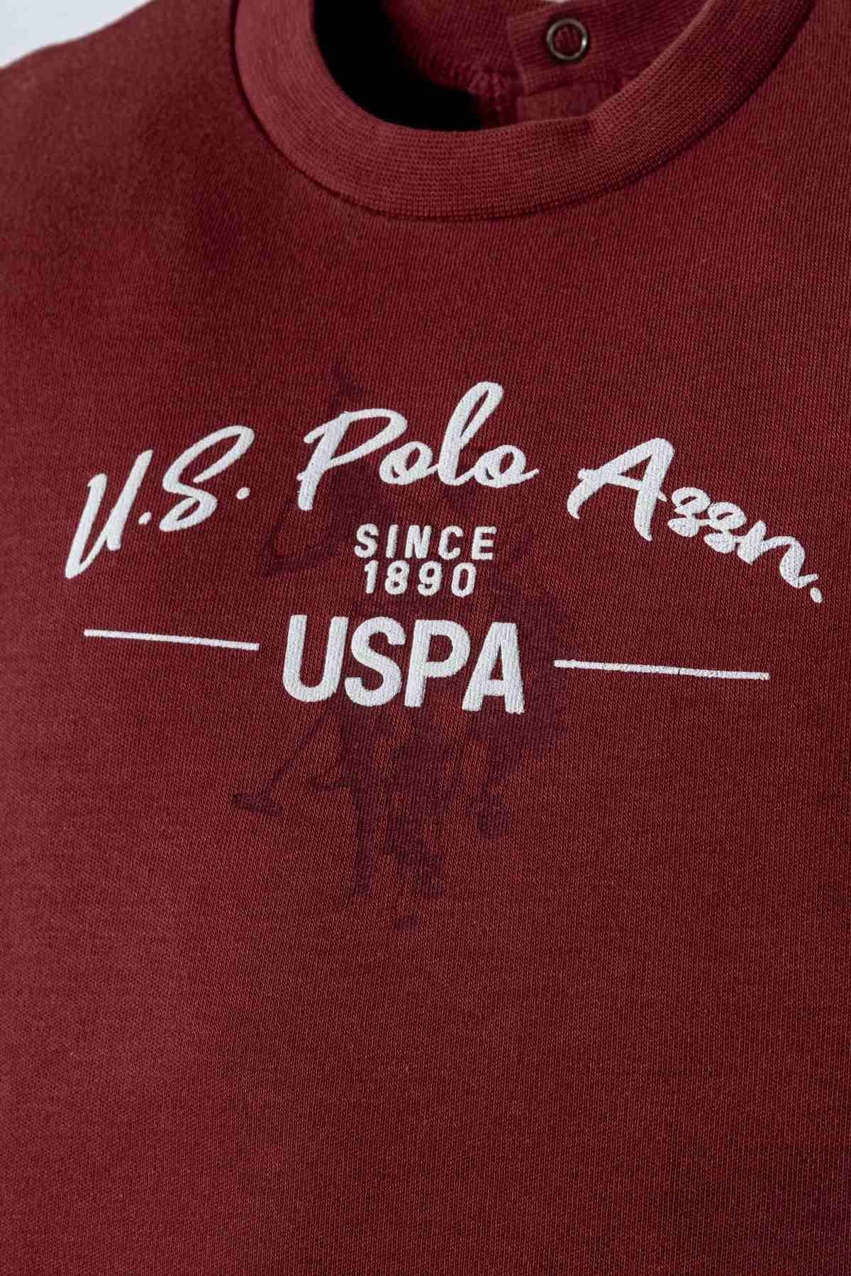 6-36 Ay Lisanslı Us Polo Assn Erkek Bebek Takım-Bordo