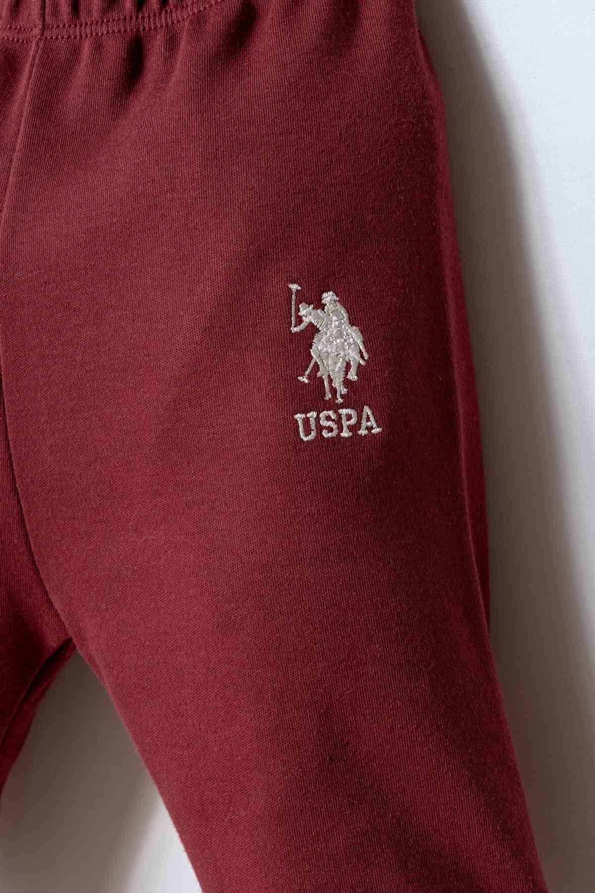 6-36 Ay Lisanslı Us Polo Assn Erkek Bebek 3'Lü Takım-Ekru