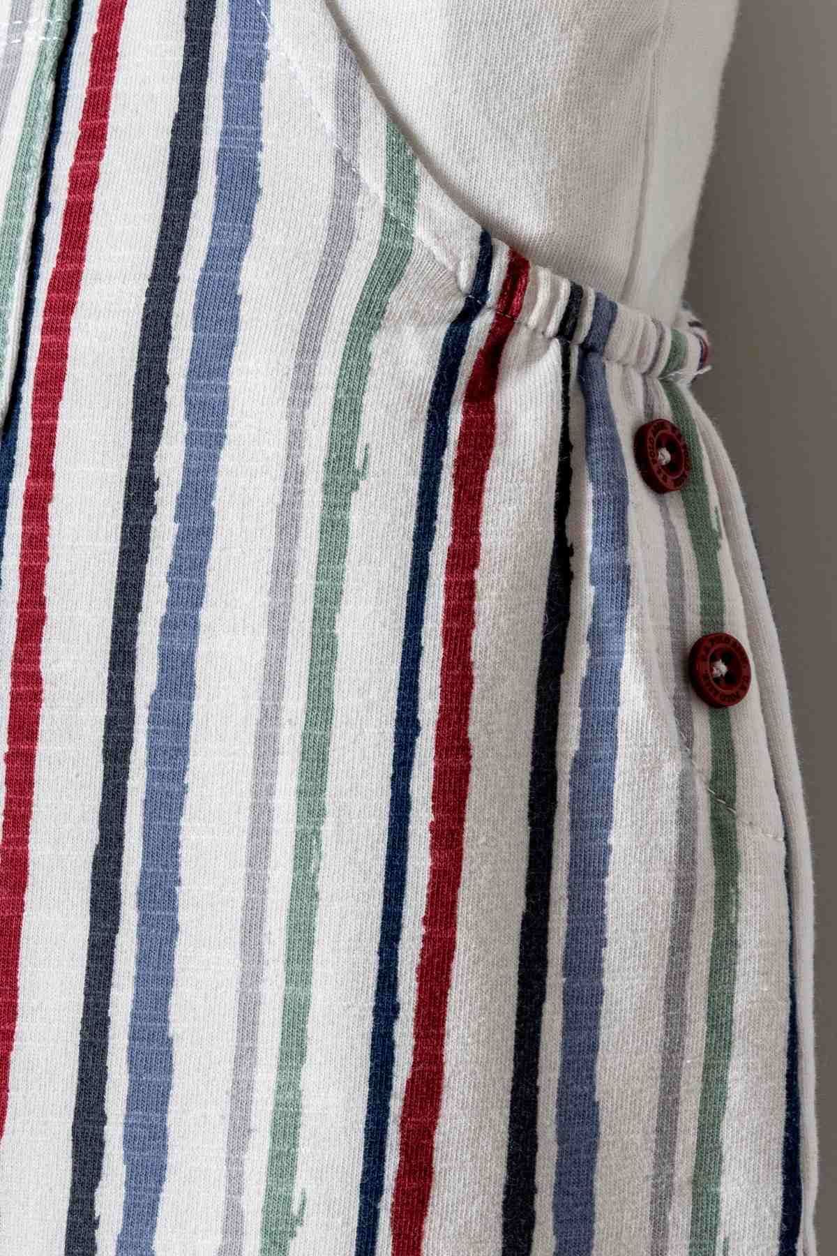 6-36 Ay Lisanslı Us Polo Assn Erkek Bebek Salopet Takım-Ekru