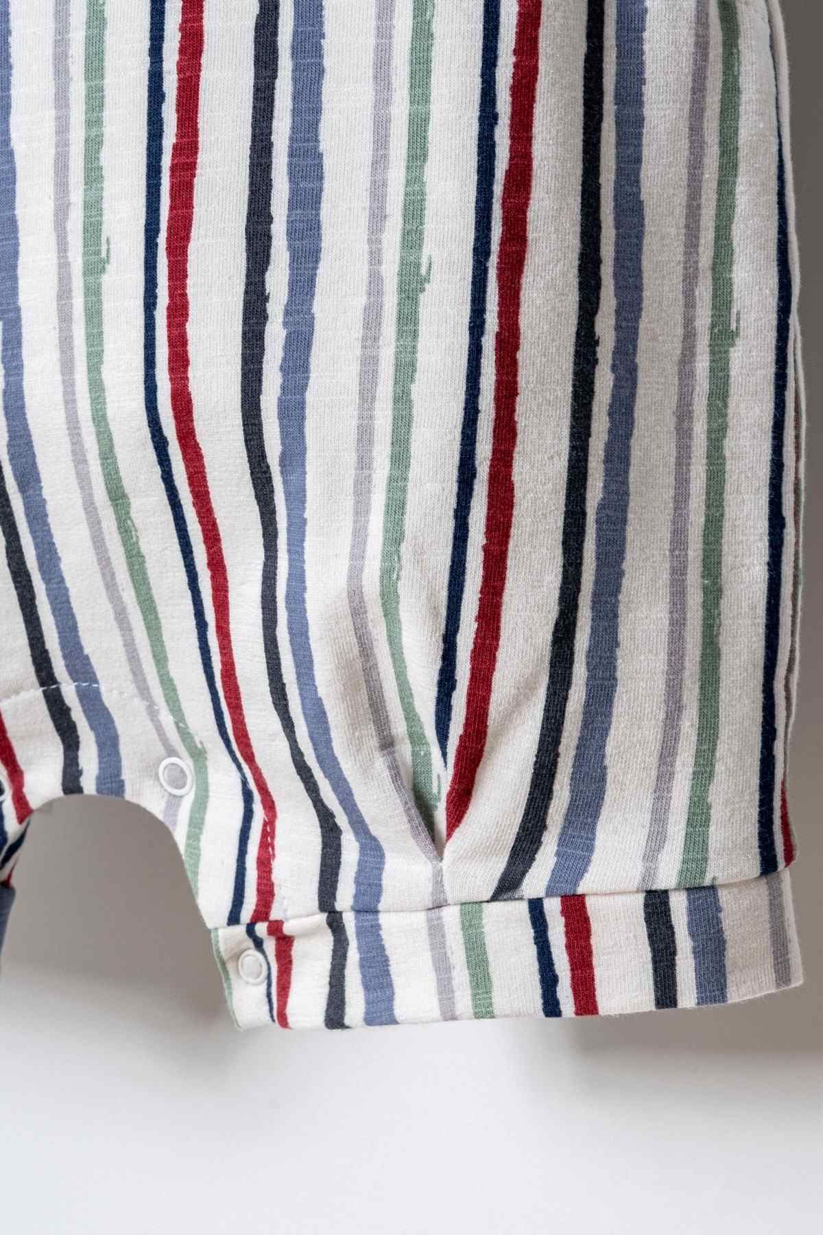 6-36 Ay Lisanslı Us Polo Assn Erkek Bebek Salopet Takım-Ekru