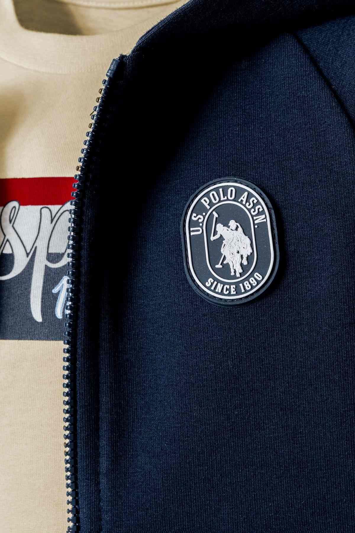 6-36 Ay Lisanslı Us Polo Assn Erkek Bebek 3'Lü Takım-Lacivert