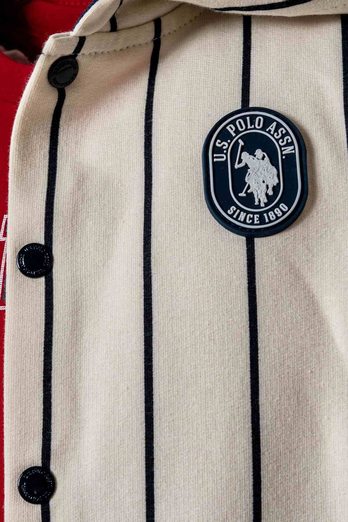 6-36 Ay Lisanslı Us Polo Assn Erkek Bebek 3'Lü Takım-Latte