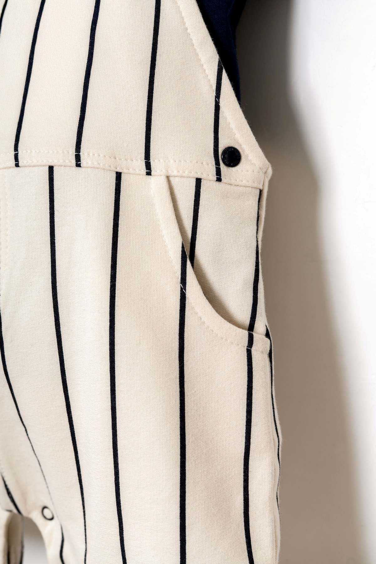 6-36 Ay Lisanslı Us Polo Assn Erkek Bebek Salopet Takım-Lacivert