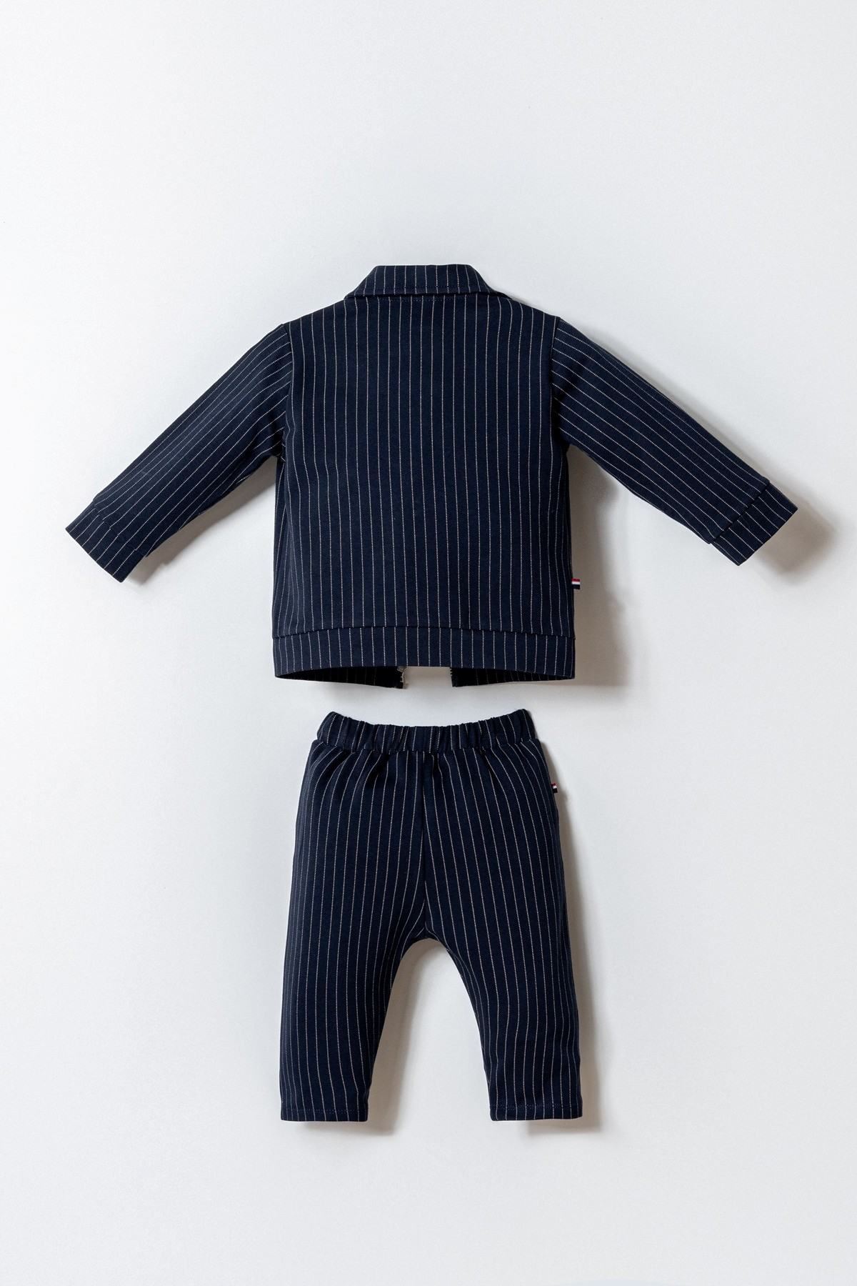 6-36 Ay Lisanslı Us Polo Assn Erkek Bebek 3'Lü Takım-Lacivert