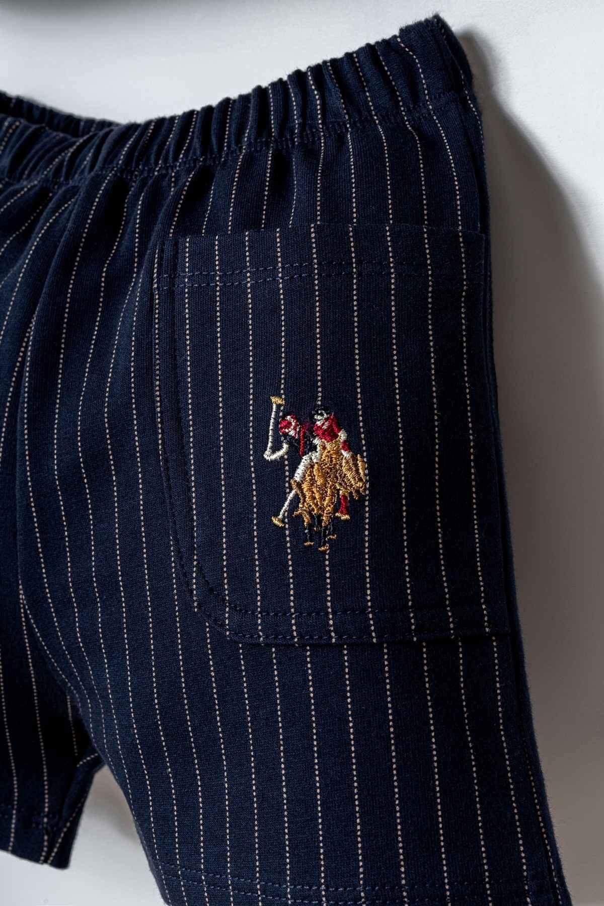 6-36 Ay Lisanslı Us Polo Assn Erkek Bebek Takım-Ekru