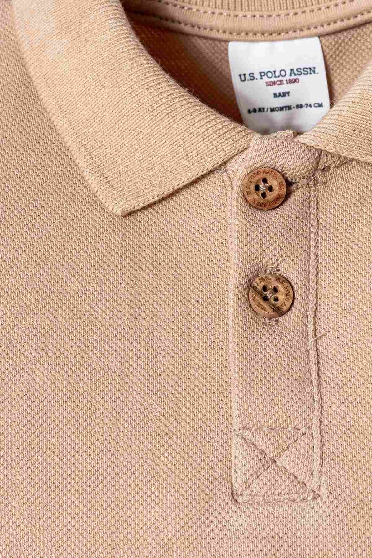 6-36 Ay Lisanslı Us Polo Assn Erkek Bebek Takım-Camel