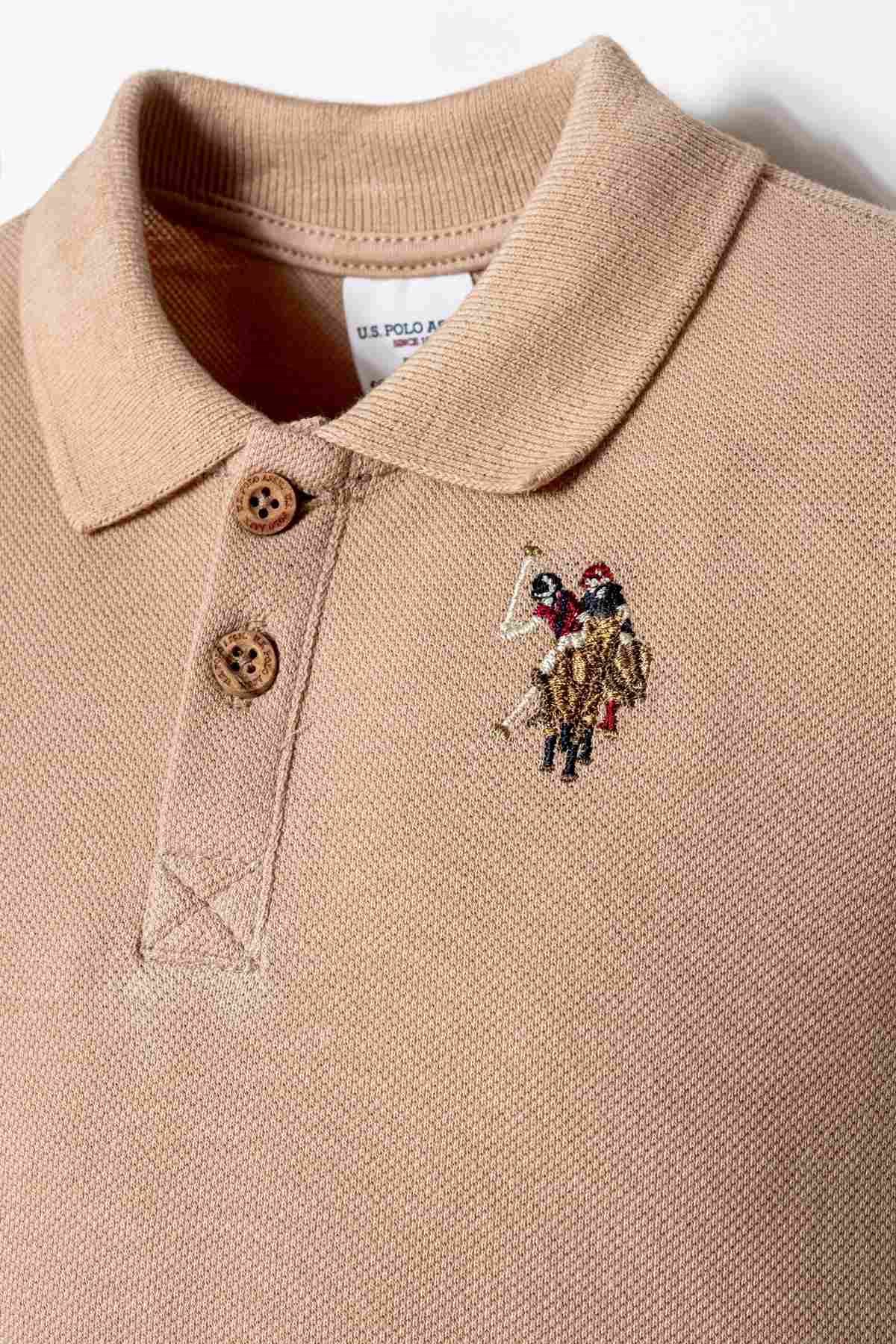 6-36 Ay Lisanslı Us Polo Assn Erkek Bebek Takım-Camel