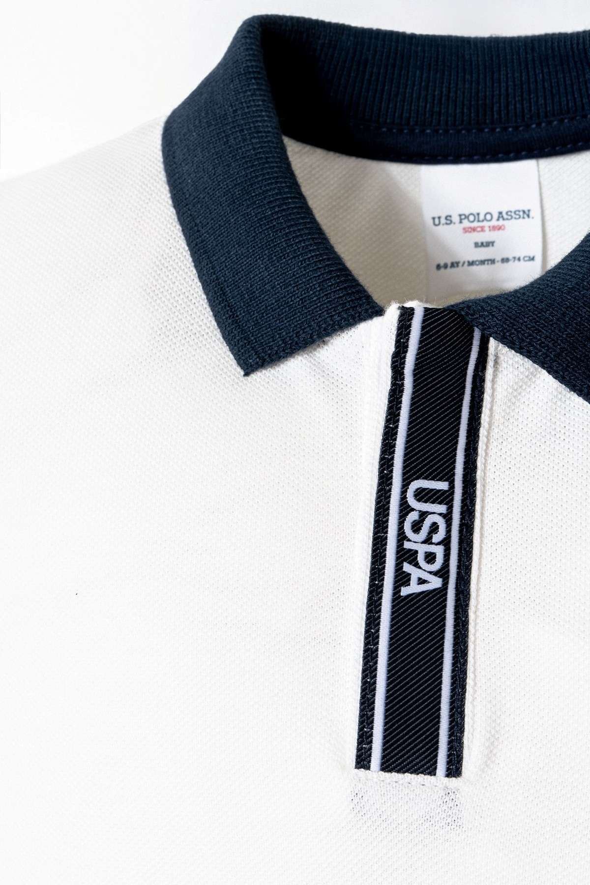 6-36 Ay Lisanslı Us Polo Assn Erkek Bebek Takım-Ekru