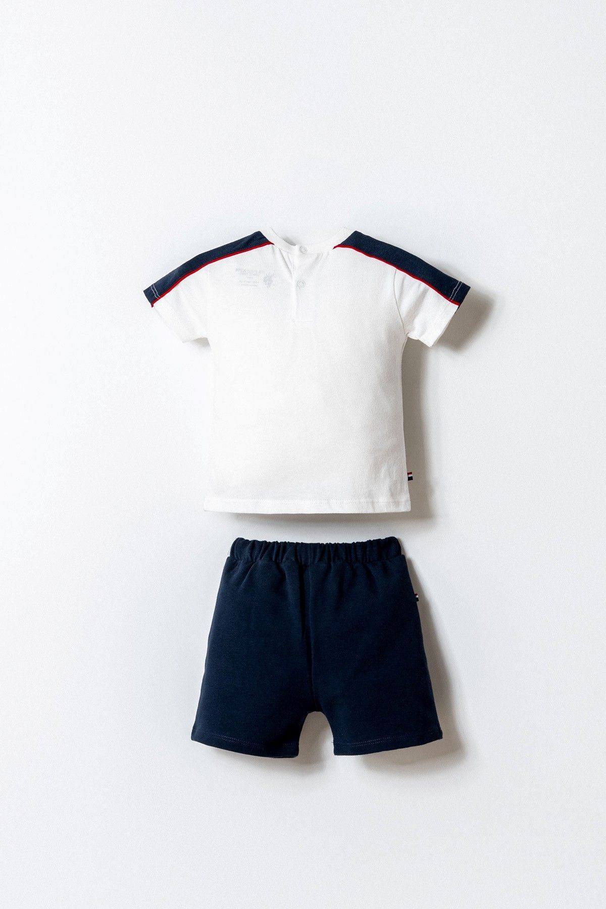 6-36 Ay Lisanslı Us Polo Assn Erkek Bebek Takım-Ekru