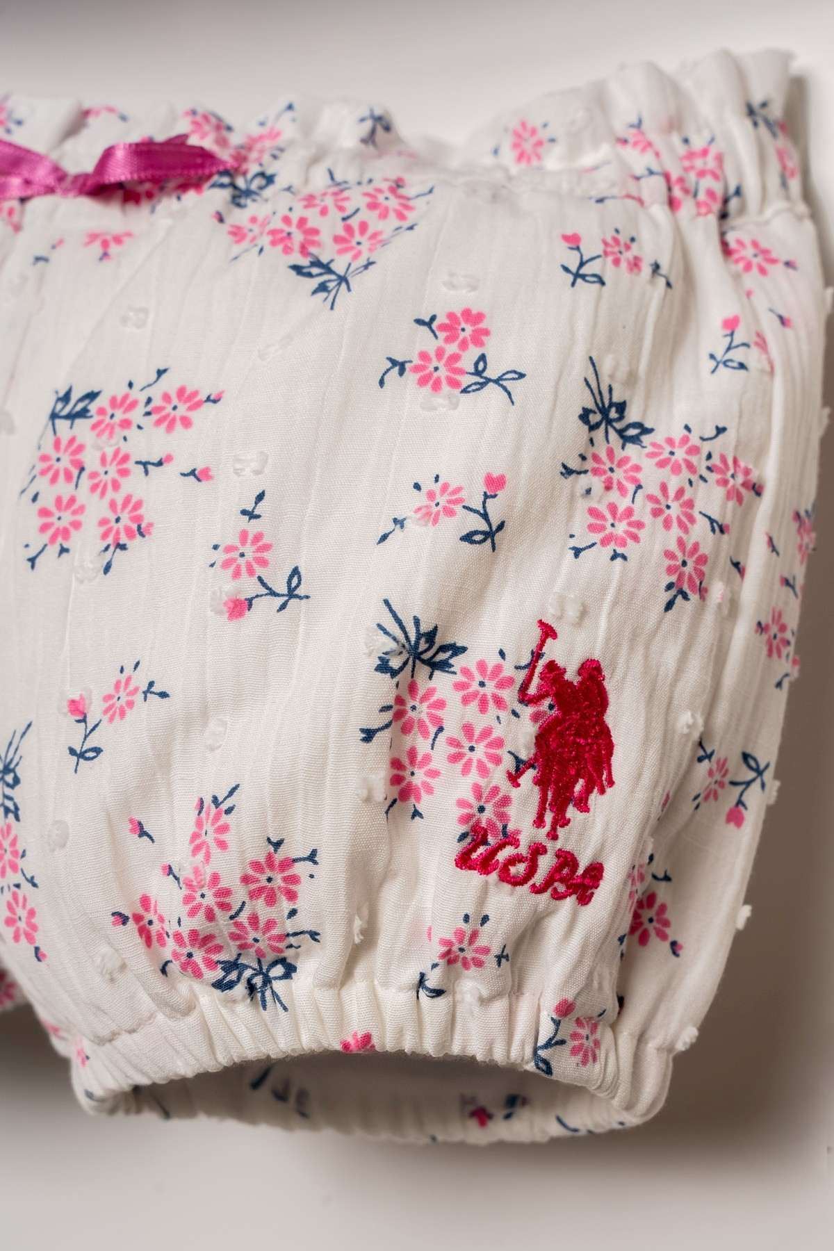 6-36 Ay Lisanslı Us Polo Assn Kız Bebek Takım-Pembe