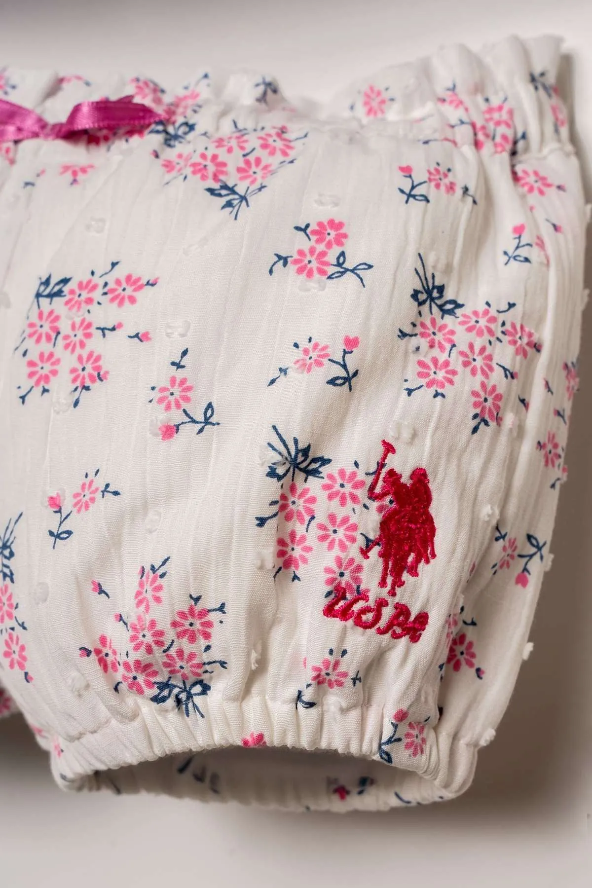 6-36 Ay Lisanslı Us Polo Assn Kız Bebek Takım-Pembe