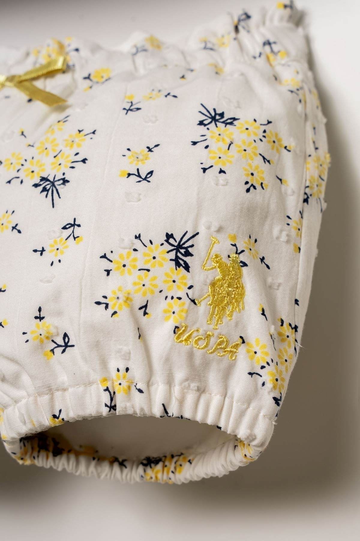 6-36 Ay Lisanslı Us Polo Assn Kız Bebek Takım-Sarı