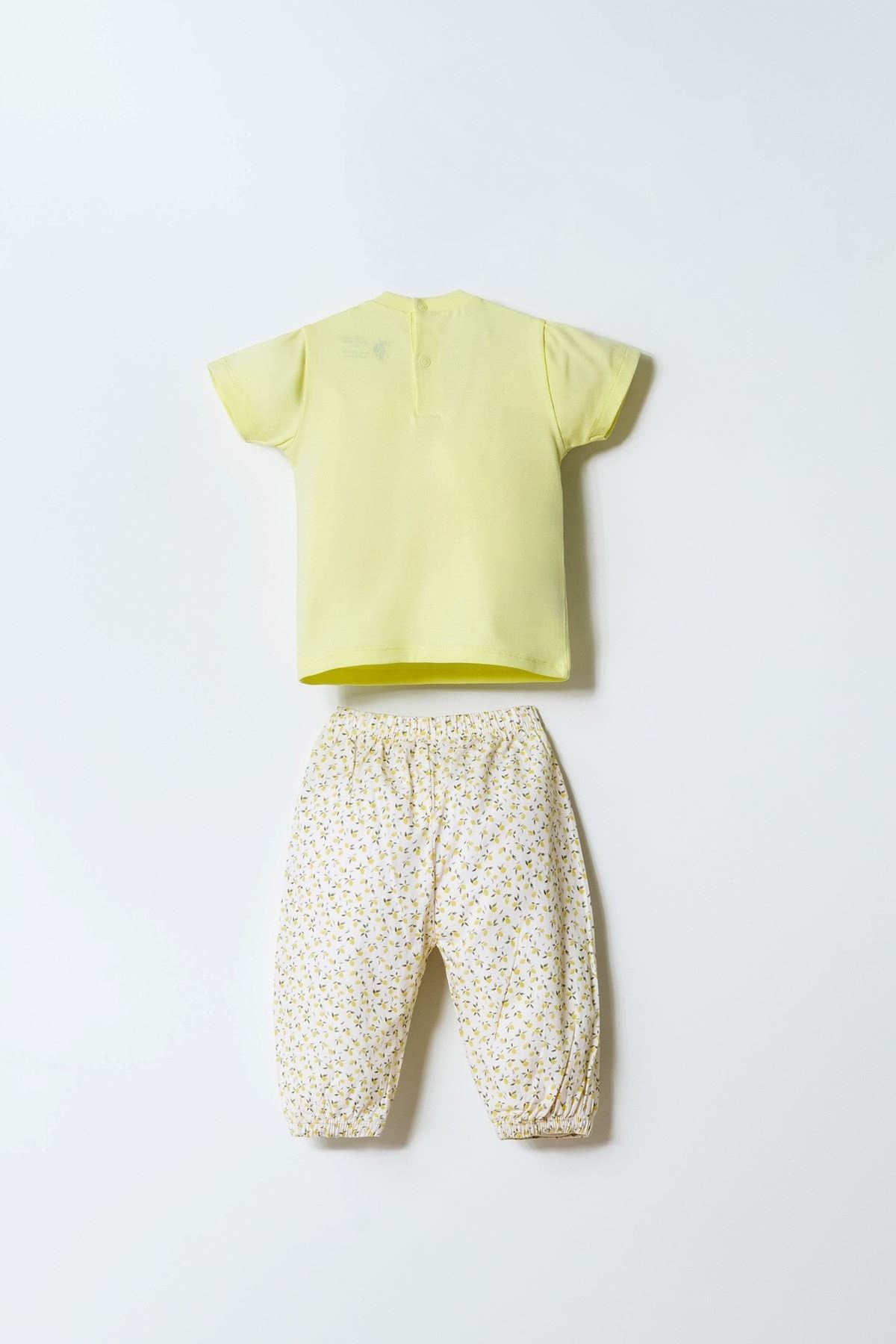 6-36 Ay Lisanslı Us Polo Assn Kız Bebek Takım-Sarı