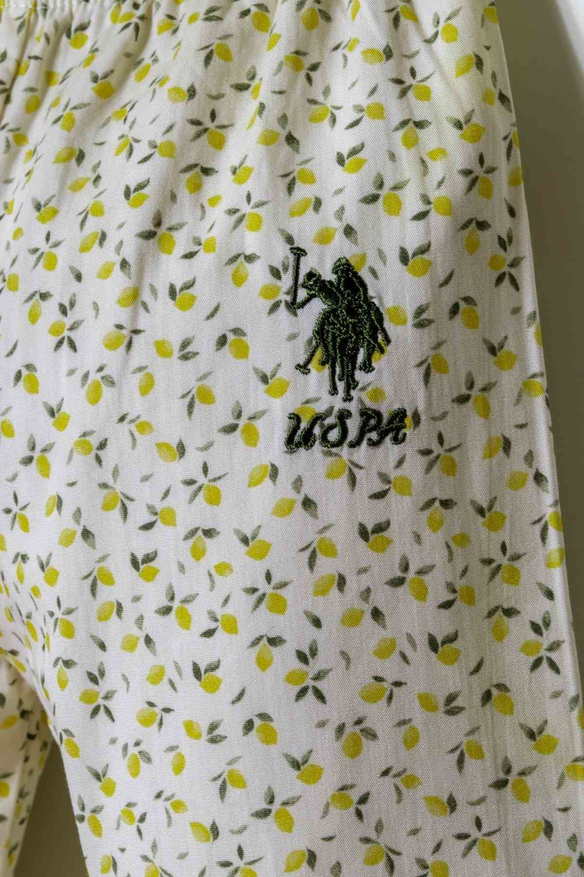 6-36 Ay Lisanslı Us Polo Assn Kız Bebek Takım-Sarı