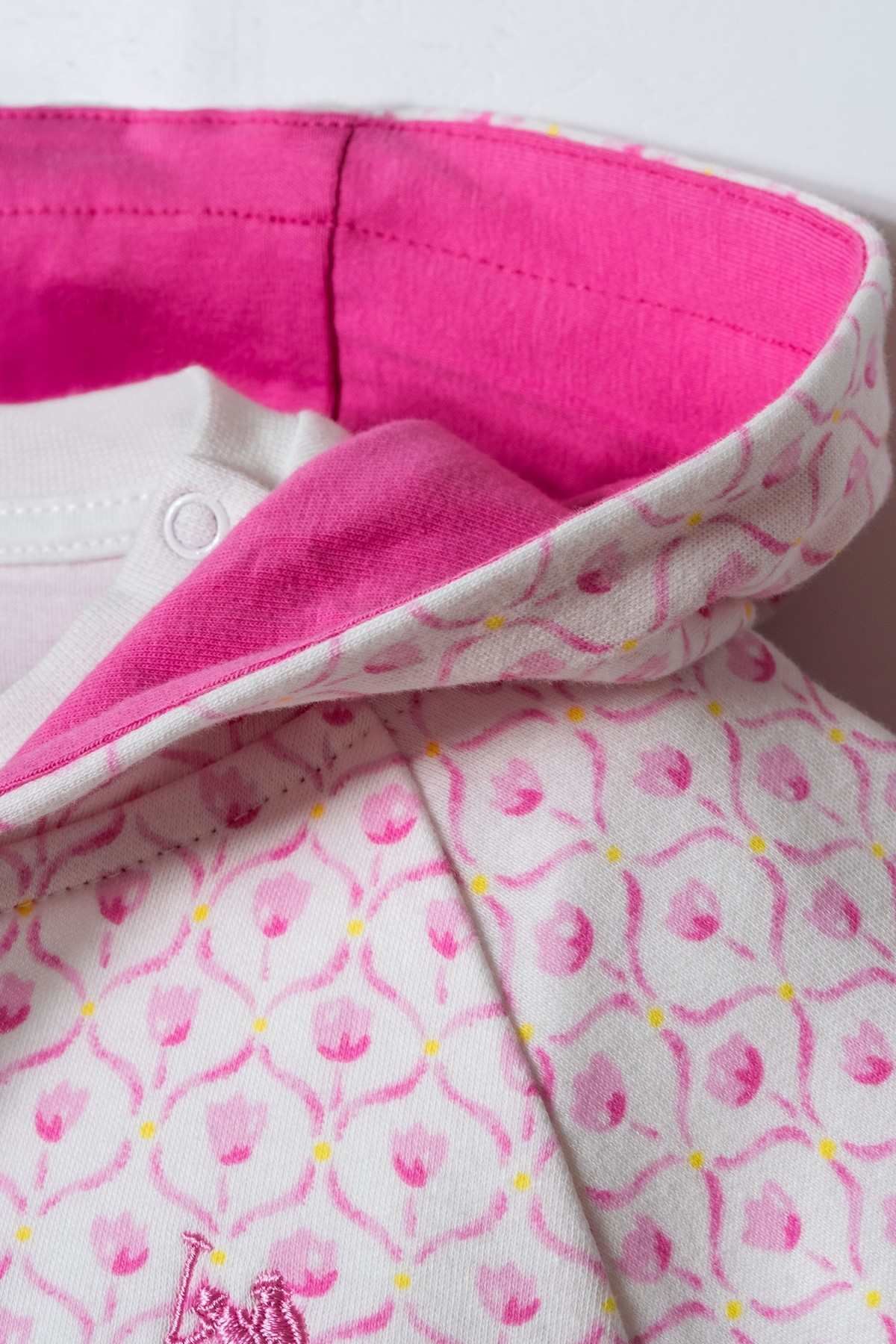 6-36 Ay Lisanslı Us Polo Assn Kız Bebek 3'Lü Takım-Pembe