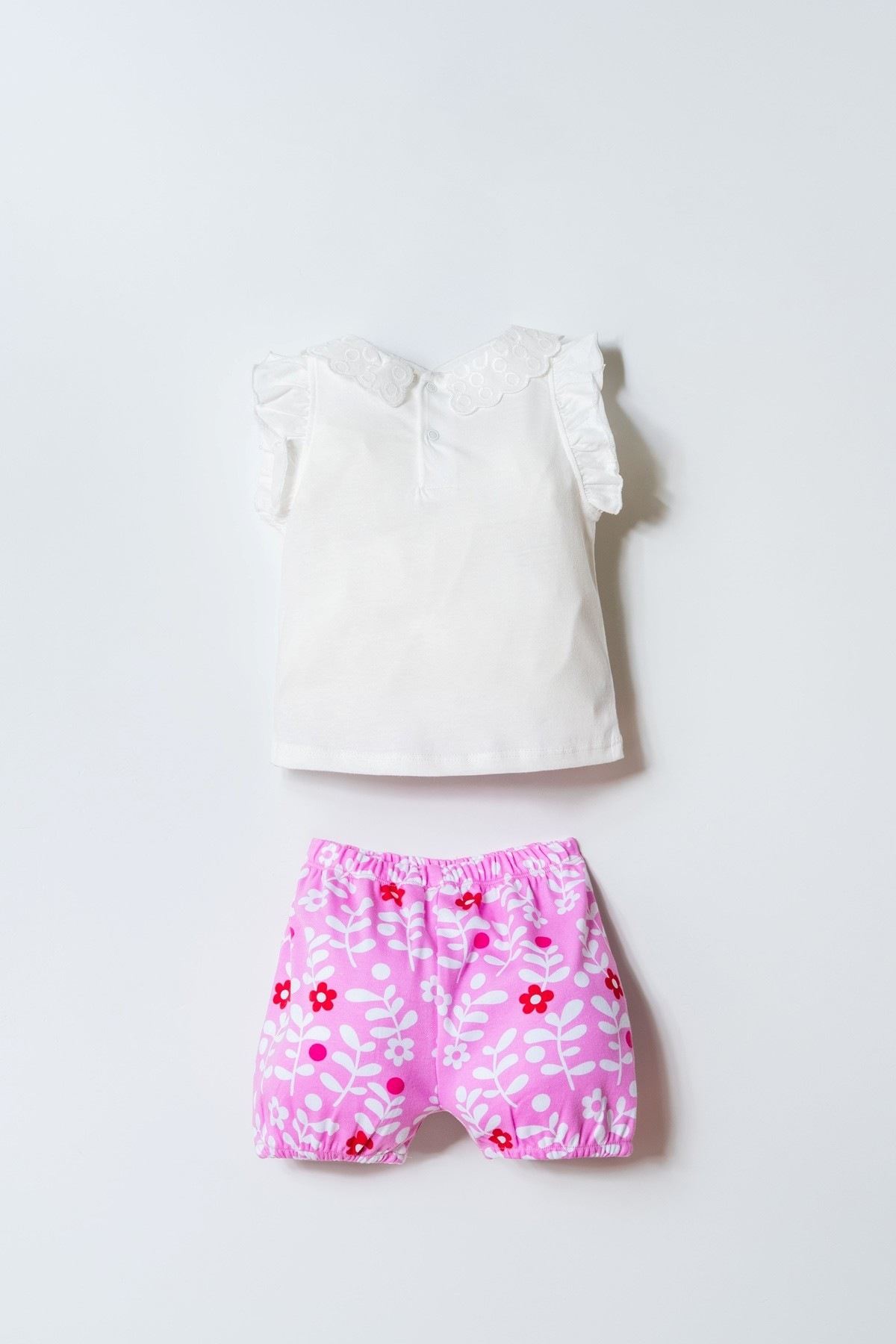 6-36 Ay Lisanslı Us Polo Assn Kız Bebek Takım-Ekru