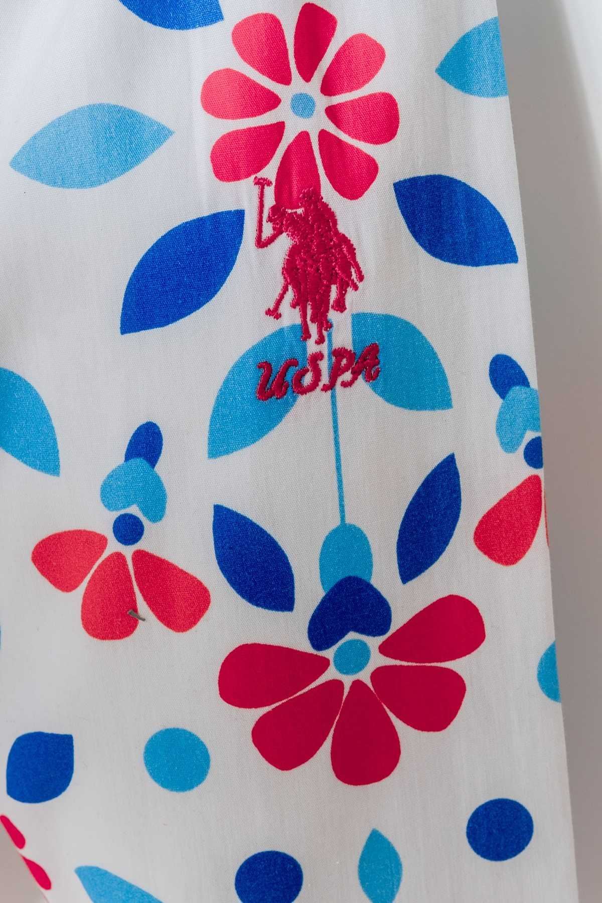 6-36 Ay Lisanslı Us Polo Assn Kız Bebek Takım-Ekru