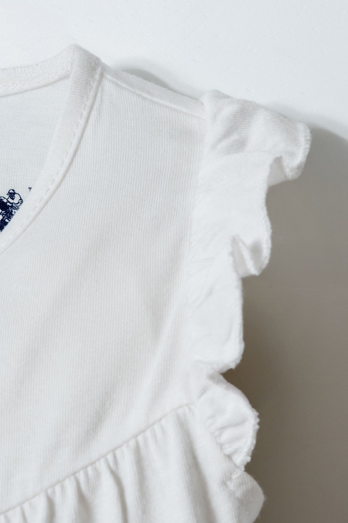 6-36 Ay Lisanslı Us Polo Assn Kız Bebek Takım-Ekru