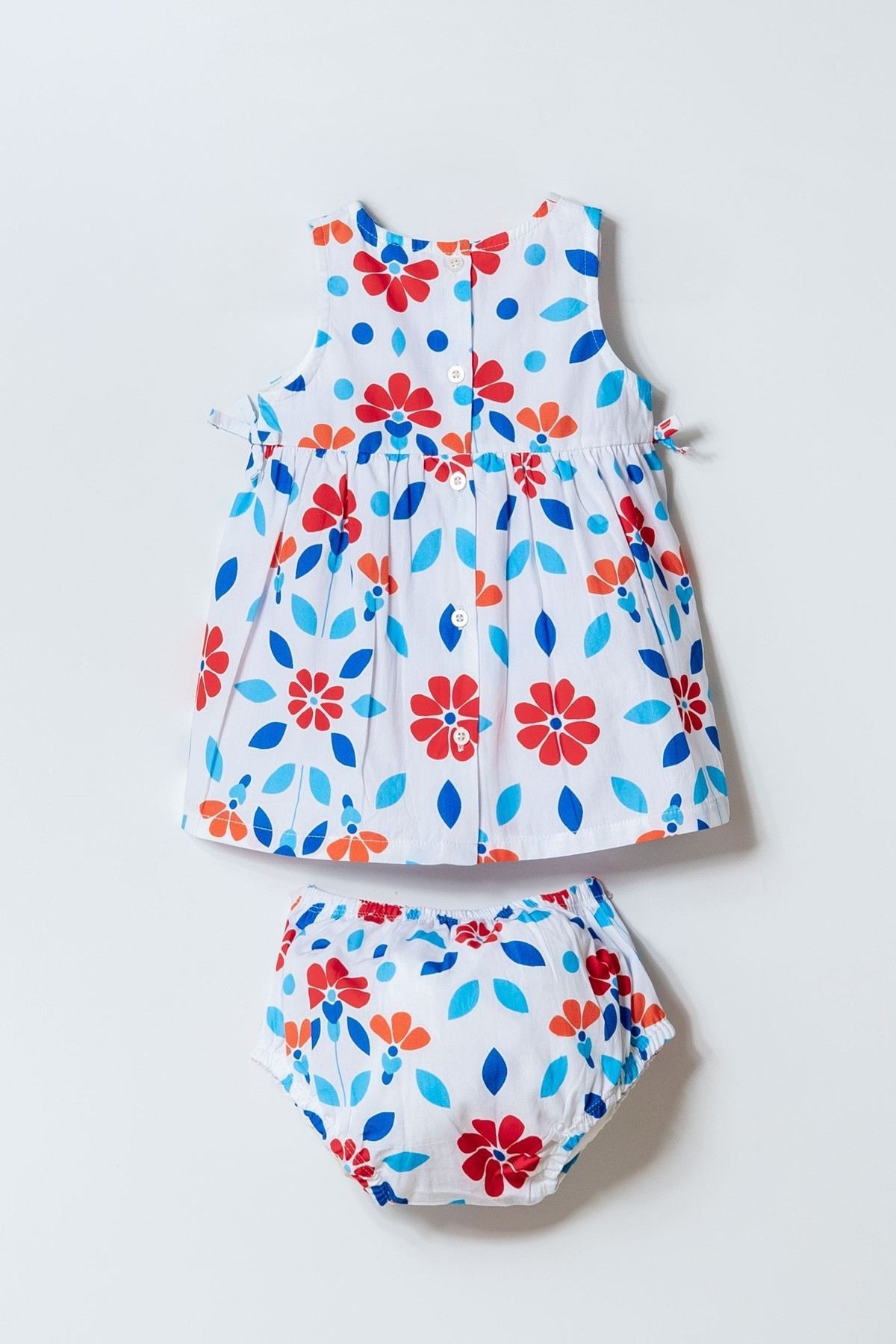 6-36 Ay Lisanslı Us Polo Assn Kız Bebek Elbise-Ekru