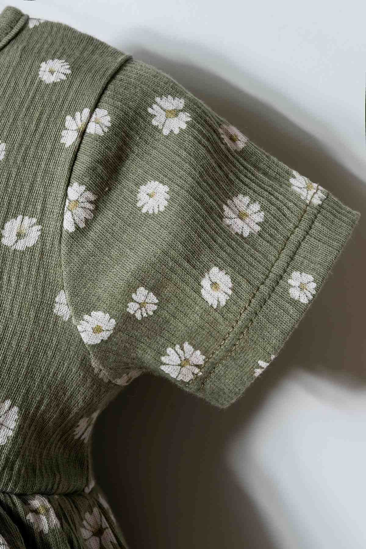 6-36 Ay Lisanslı Us Polo Assn Kız Bebek Elbise-Yeşil