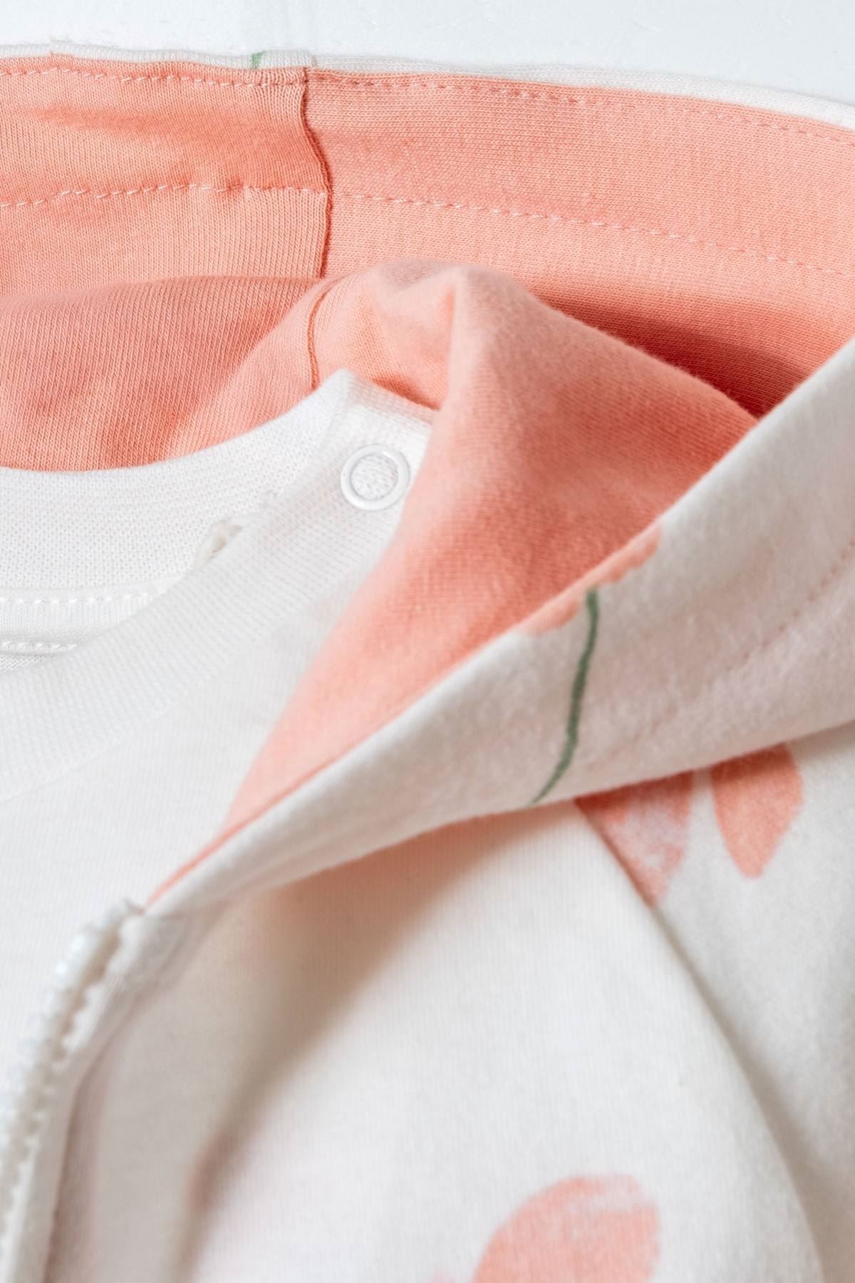 6-36 Ay Lisanslı Us Polo Assn Kız Bebek 3'Lü Takım-Ekru