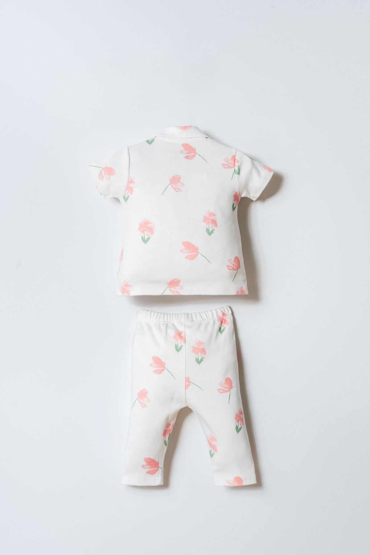 6-36 Ay Lisanslı Us Polo Assn Kız Bebek Takım-Ekru